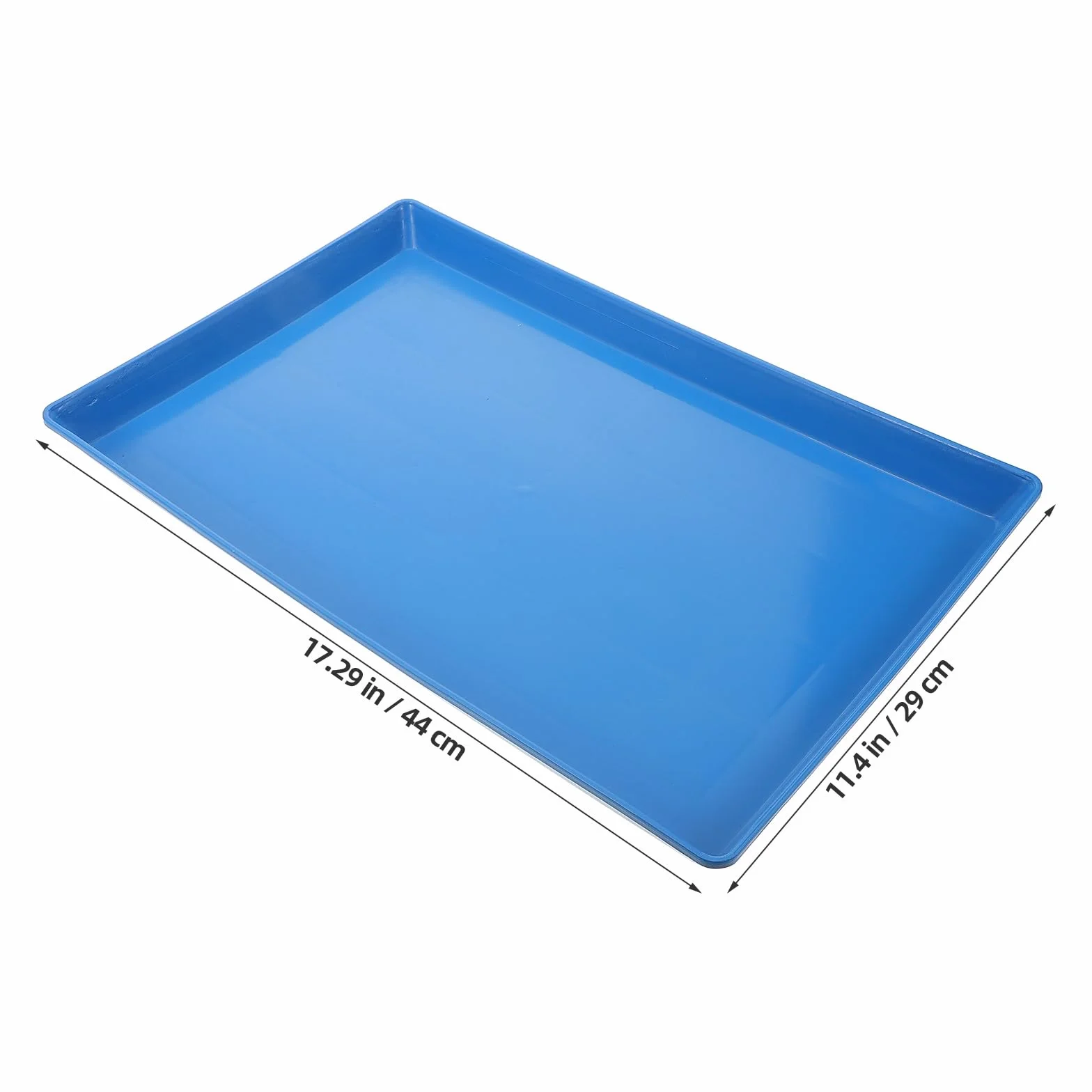 Vassoio per Escrementi in Plastica Bordi Alti 44x29x3 cm per Cani e Conigli