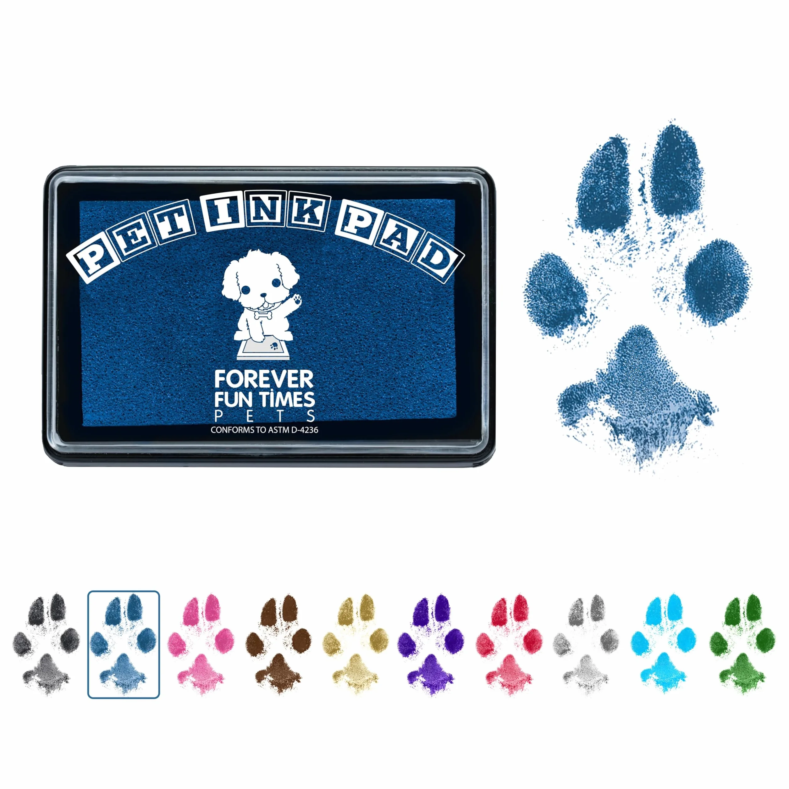 Forever Fun Times Kit Stampa Impronte Facile da Pulire | Ottieni Centinaia di Impronte da Un Singolo Kit Spama Impronte A Basso Costo (Blu)