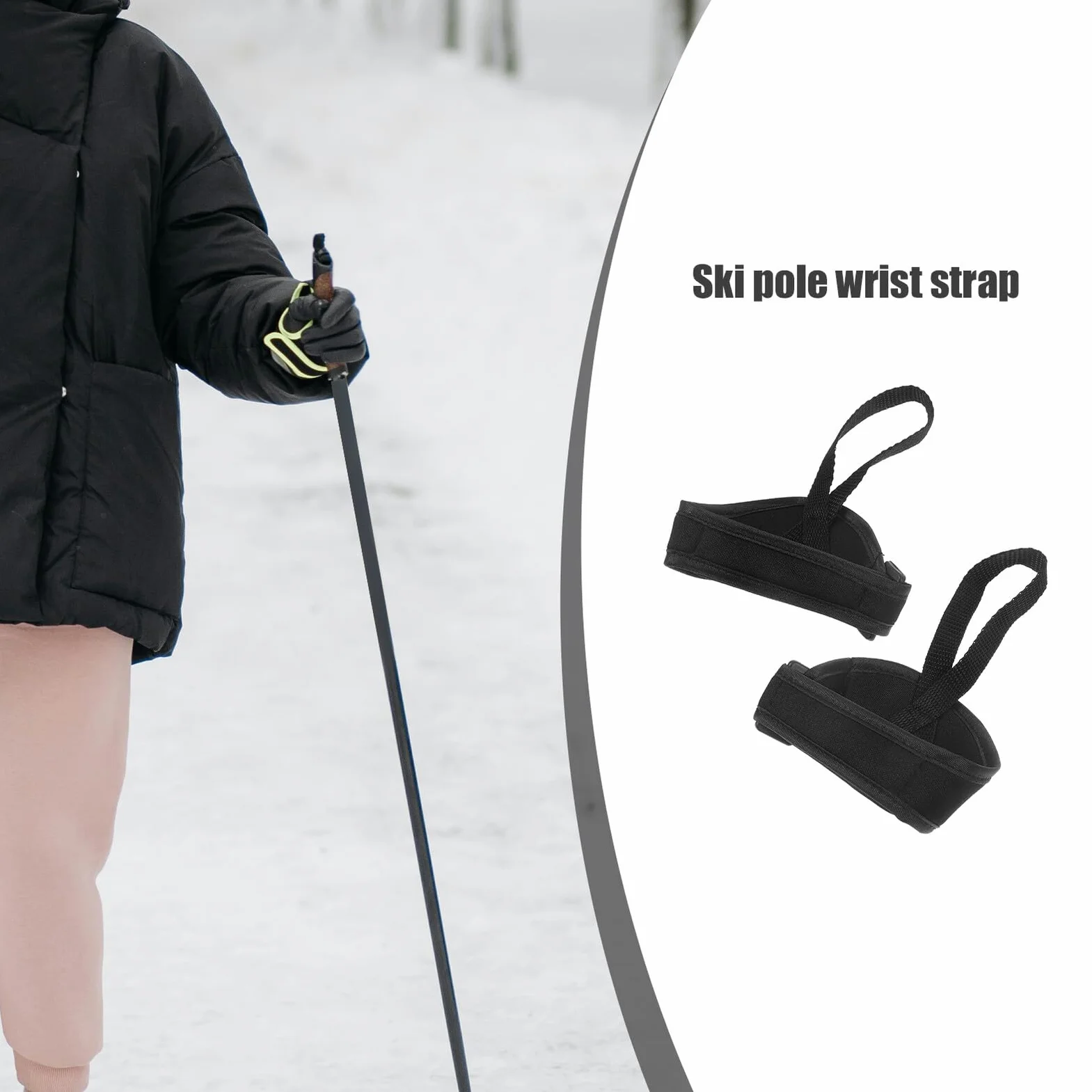 Cinturino Da Polso Regolabile Per Bastoncini Da Sci E Trekking Fascia Di Fissaggio Resistente in Poliestere 1 Paio