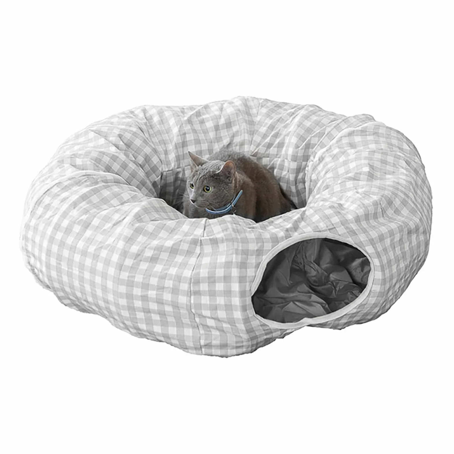 a ciambella per gatti, tunnel per nidi di gatti,Grotta per | giocattolo da per da interni con 2 ingressi - di ciambelle multiuso, forniture per animali domestici per cuccia, g