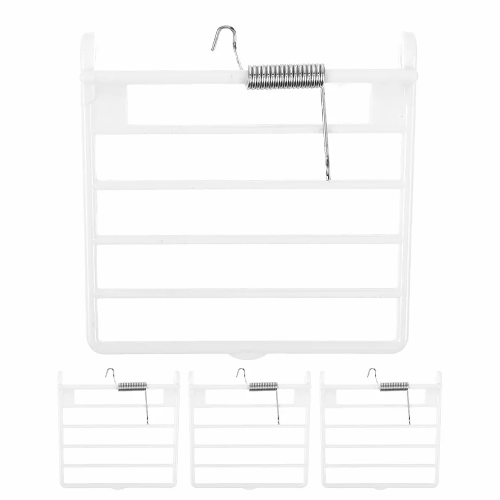SUPVOX Accessori per Gabbia per Uccelli 4 Pezzi di Porta a Molla in Plastica per Gabbia Pappagalli Facile Installazione E Pulizia Design Sicuro per Uccelli
