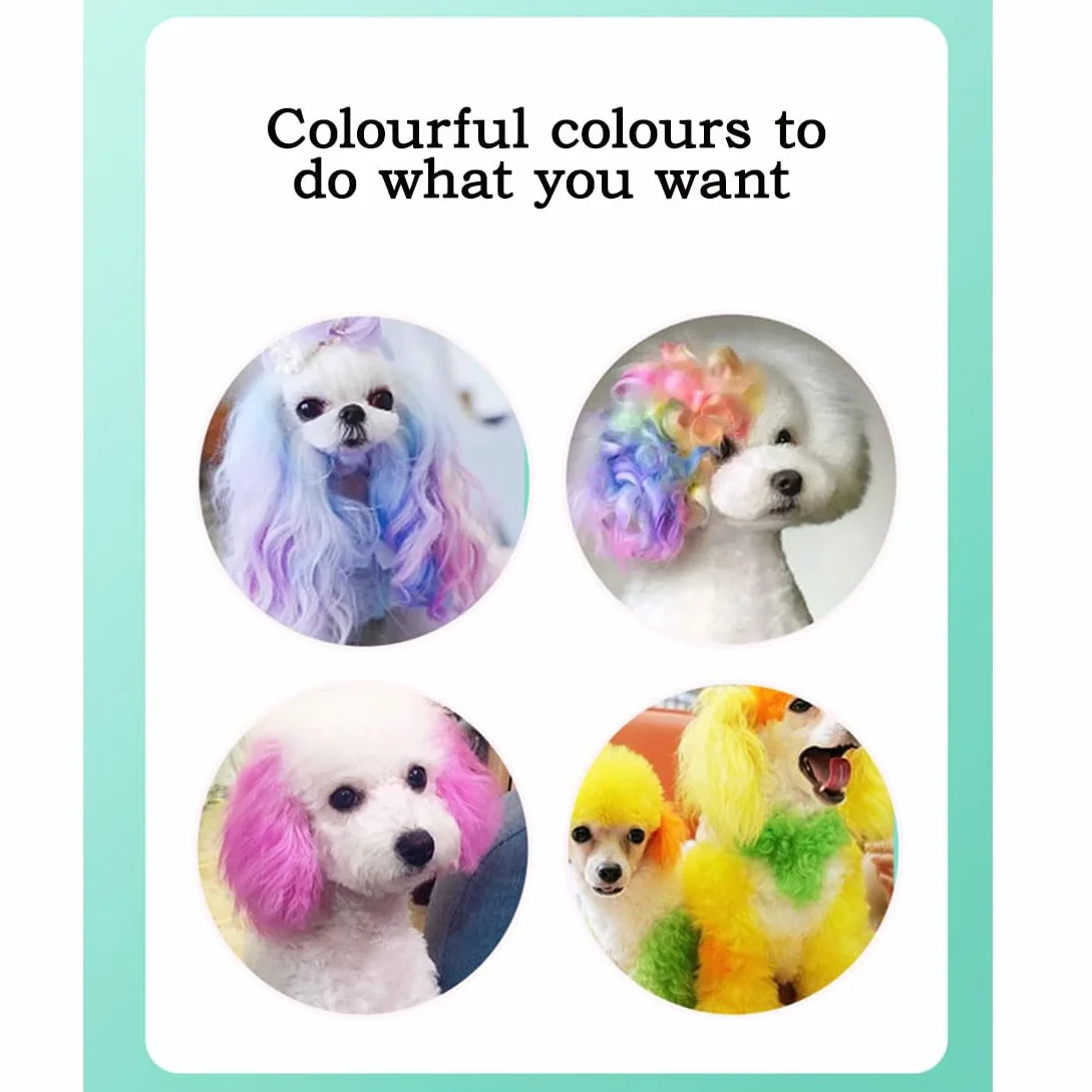 Pet Colorante per Pelo, Tintura Professionale per Animali con Fragranza alla Frutta, 12 Colori Vibranti, Formula Delicata e Duratura, per Cani e Gatti (01# black)
