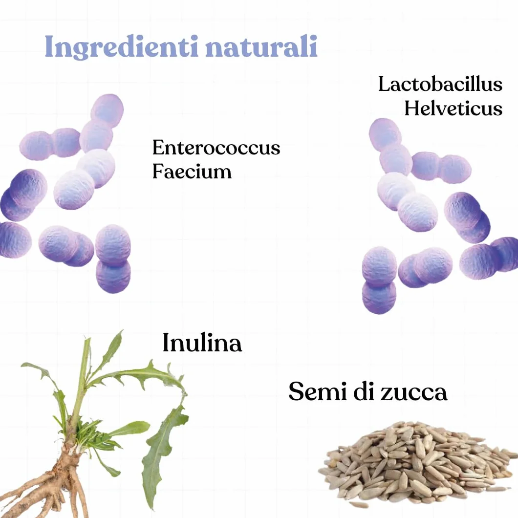 Bau Probiotici per Cani, Fermenti Lattici Cane, Supporto Gastrointestinale Cane, Probiotico Digestivo per Cani Prurito, Integratore Diarrea Cane con Ingredienti Naturali, Probiotico Cane -60cps