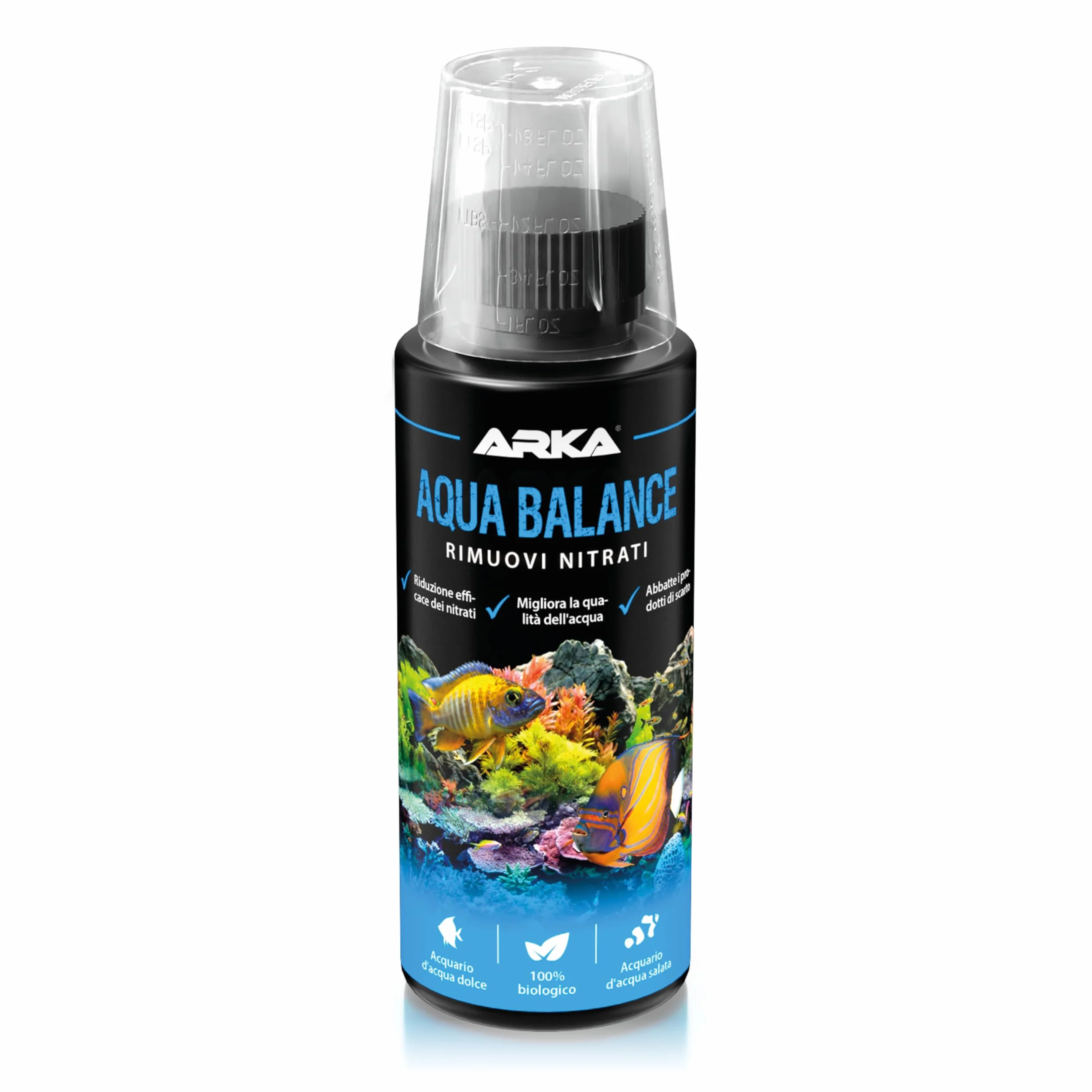 Elimina nitrati acquario 118 ml – MICROBE-LIFT Aqua Balance – contro torbidità e alghe – batteri vivi naturali – migliora equilibrio biologico – per nano acquari, dolce e marino – ARKA