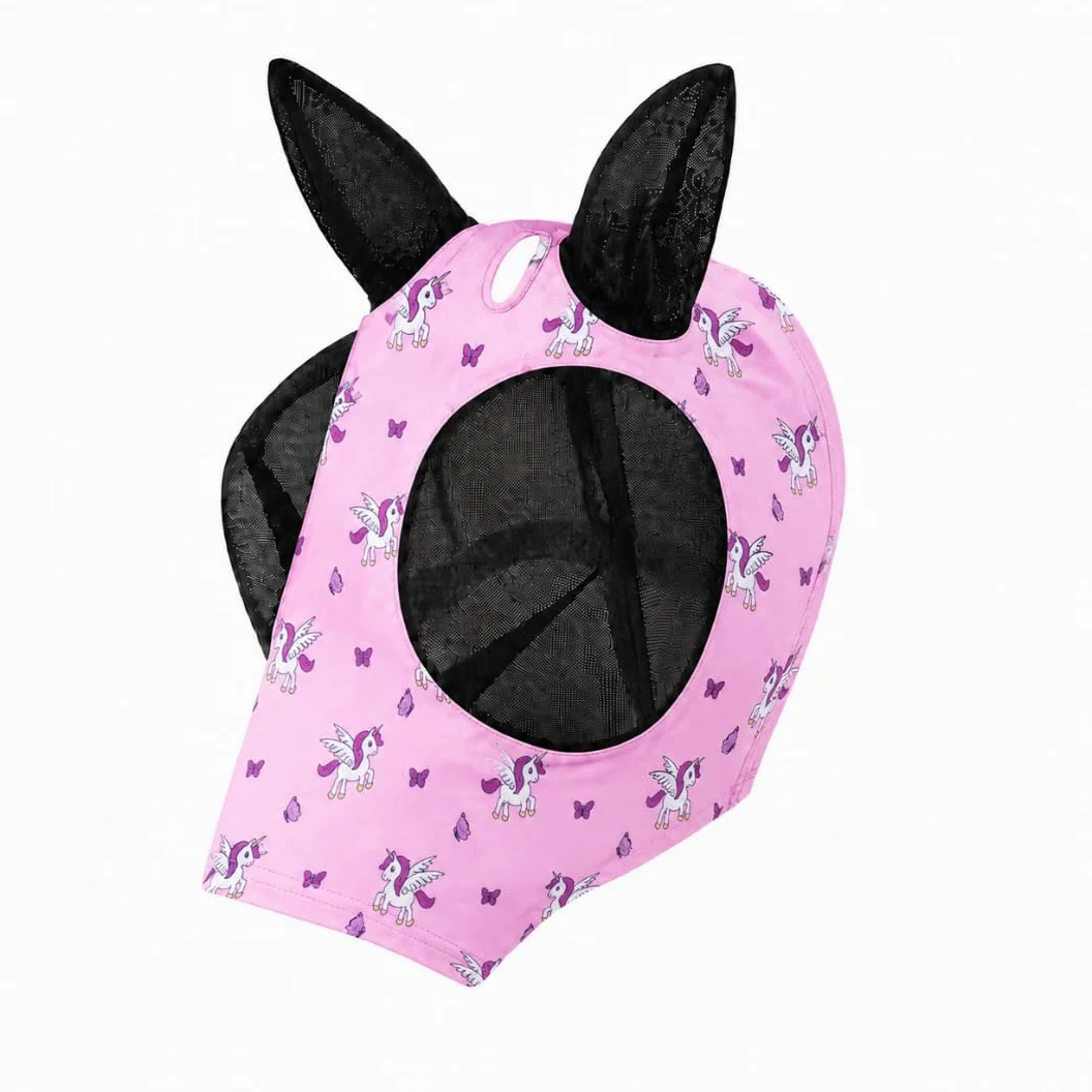 QHP Maschera antimosche Unicorn rosa