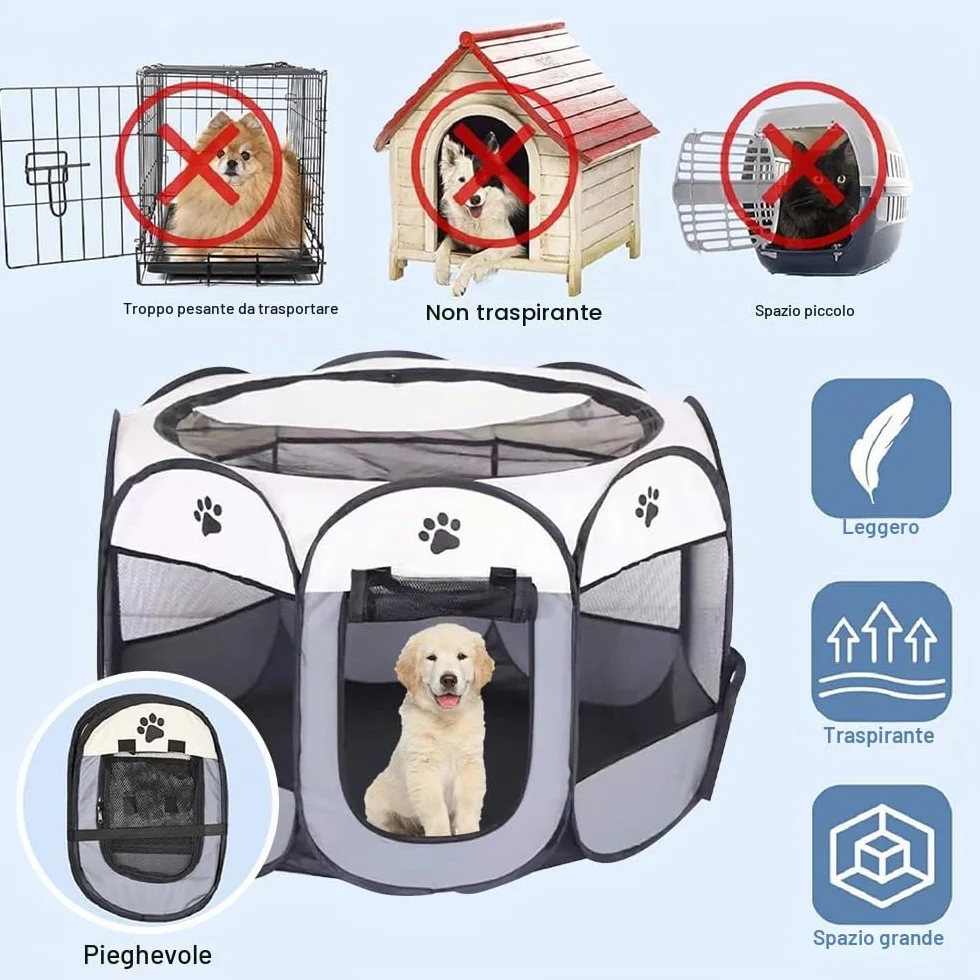 Recinzione per cani marrone