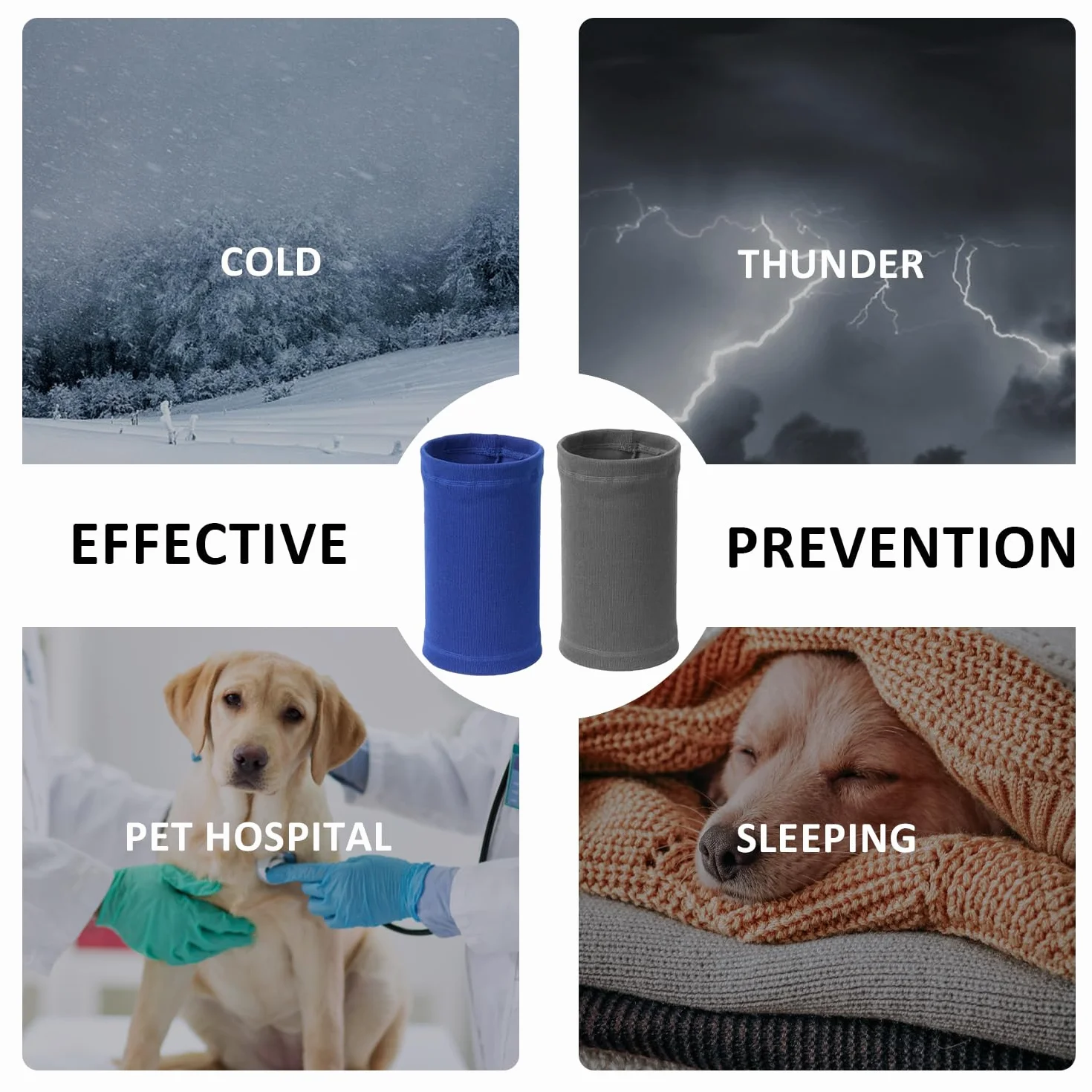 Copricapo per cani paraorecchie elastici protezione collo animali domestici