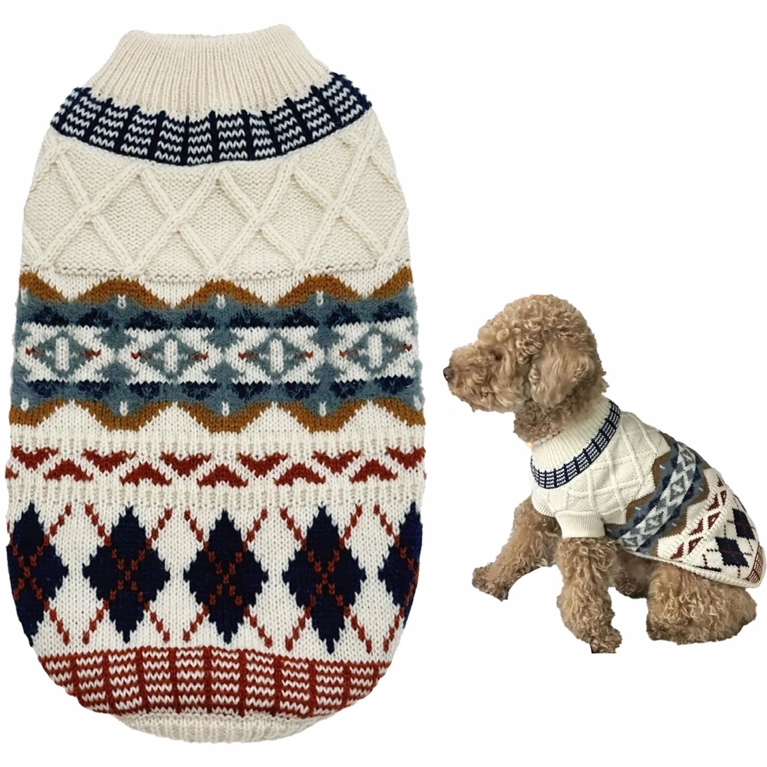Maglione per cani TYXHXTF, Cappotto Invernale Lavorato a Maglia per Cani Piccoli