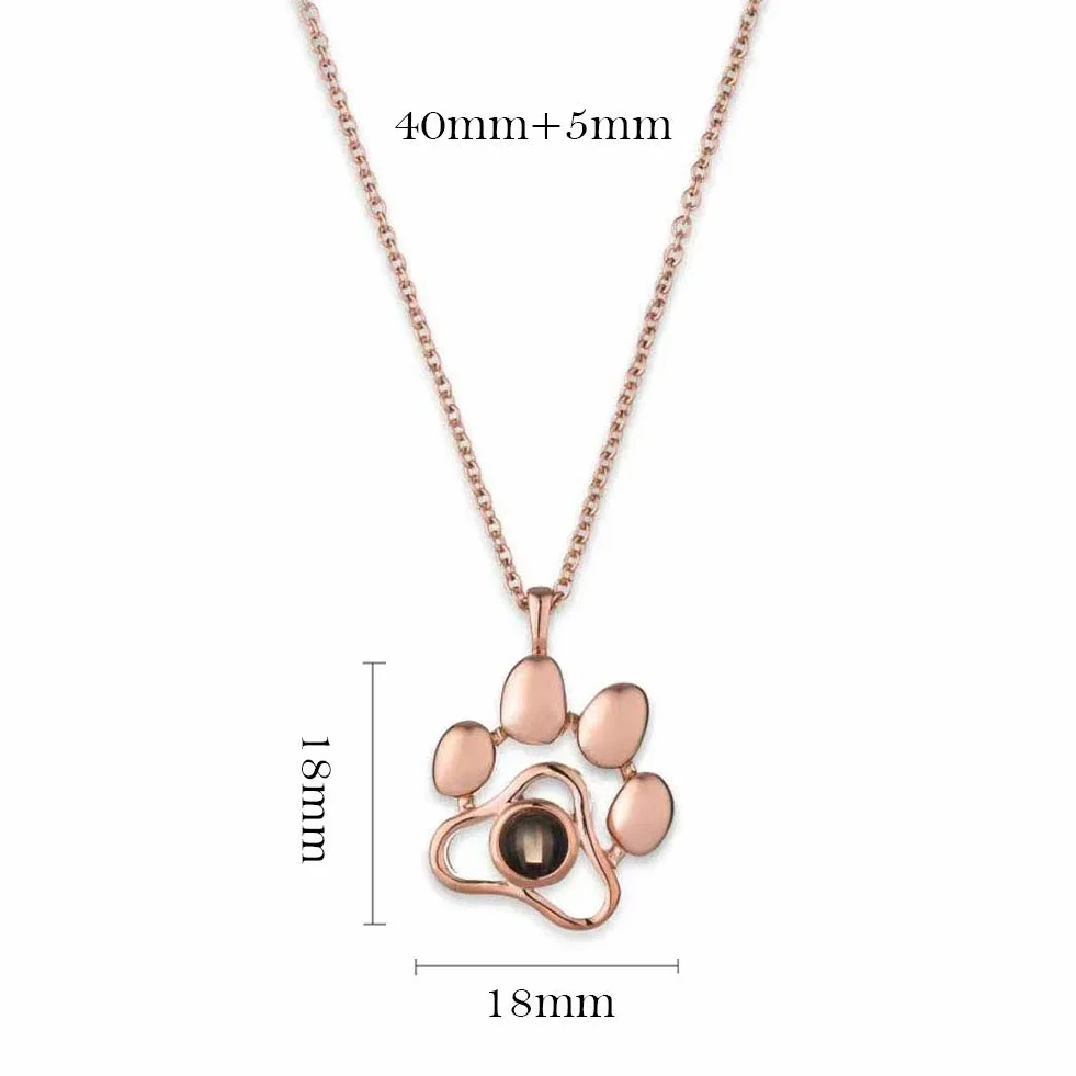 Collana commemorativa personalizzata per animali domestici con foto di proiezione regalo simpatia