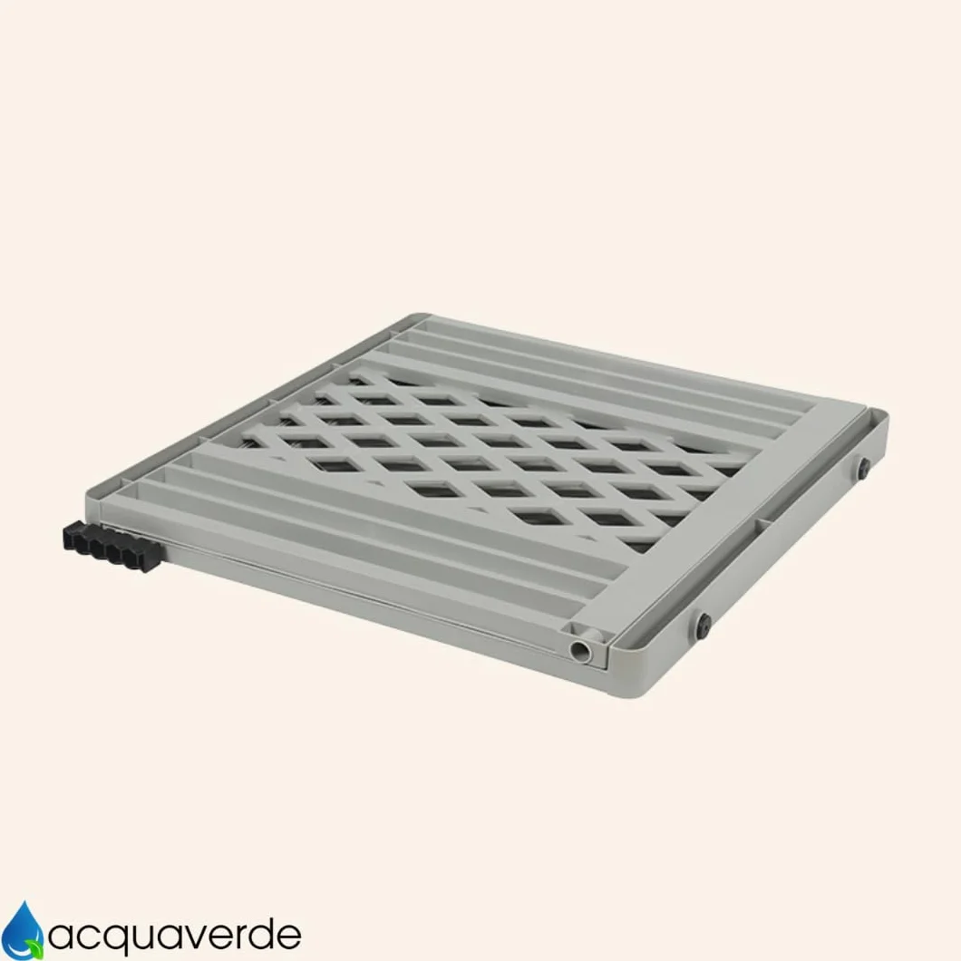 Acquaverde Cancelletto Estensibile per Cani e Gatti da Interno Plastica Grigia con Sistema di Chiusura 106x68,8x5 cm