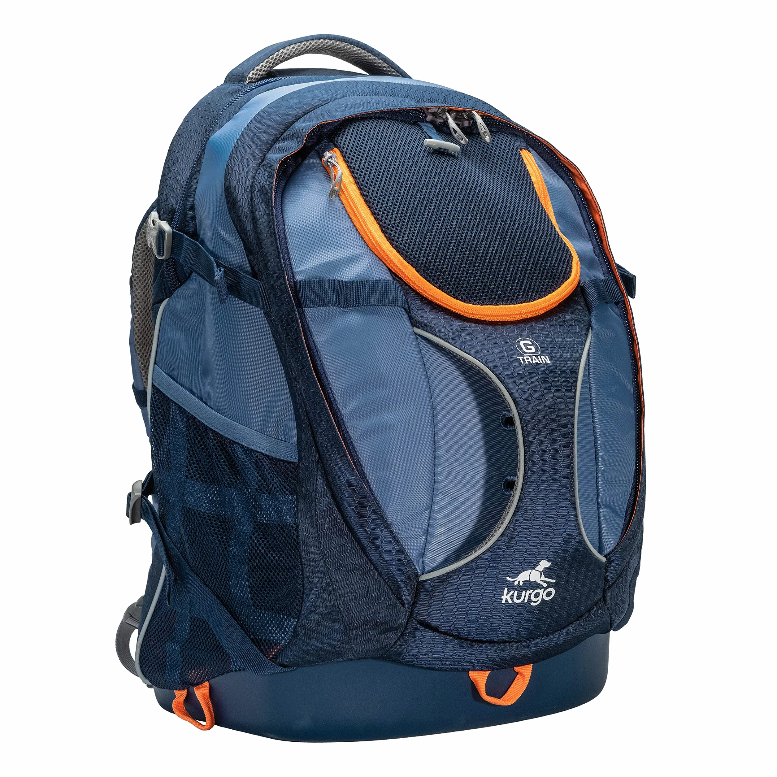 Kurgo G-Train - Zaino Trasportino per Animali di Piccola Taglia pensato per Viaggi ed Escursioni, con Fondo Impermeabile e Struttura con Più Scomparti - Blu Navy