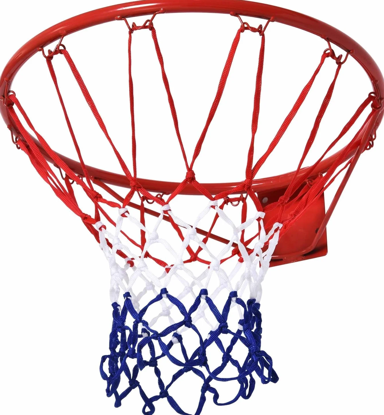 Canestro Basket da Muro in Ferro con Rete in Nylon 46cm Rosso Palmitessa