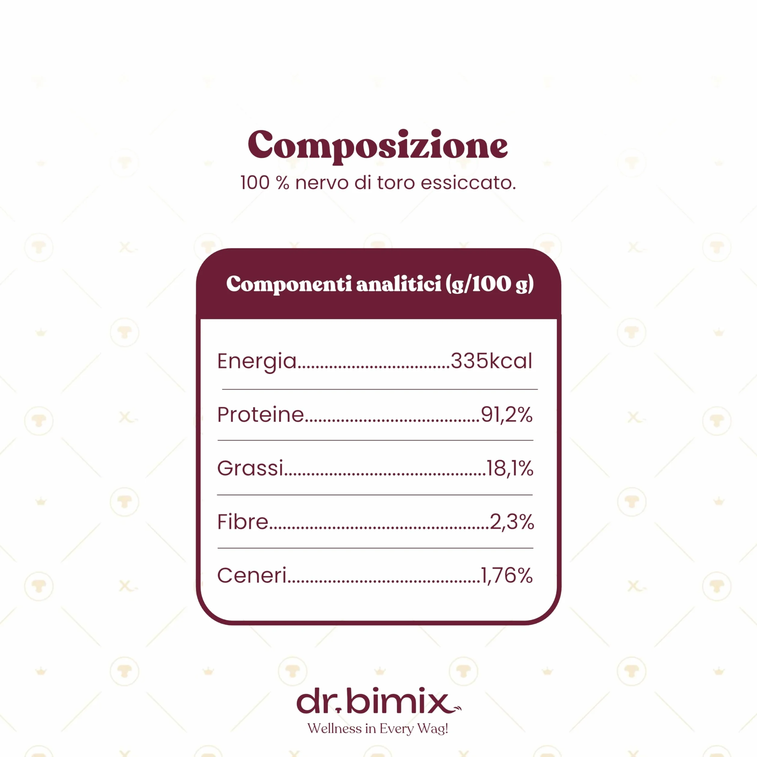Bastoncini per Cani di Nervi di Toro | Snack Naturale Disidratato | Salute Dentale e Benessere | Alta Durezza | Senza Additivi - 450g (20 pezzi)