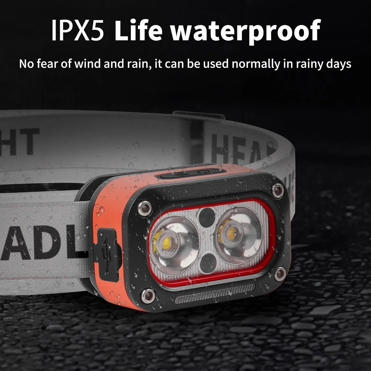Lampada Frontale a LED Ricaricabile 3000 Lumen Impermeabile con Sensore di Gesto per Campeggio Ciclismo Pesca (2 Pezzi)
