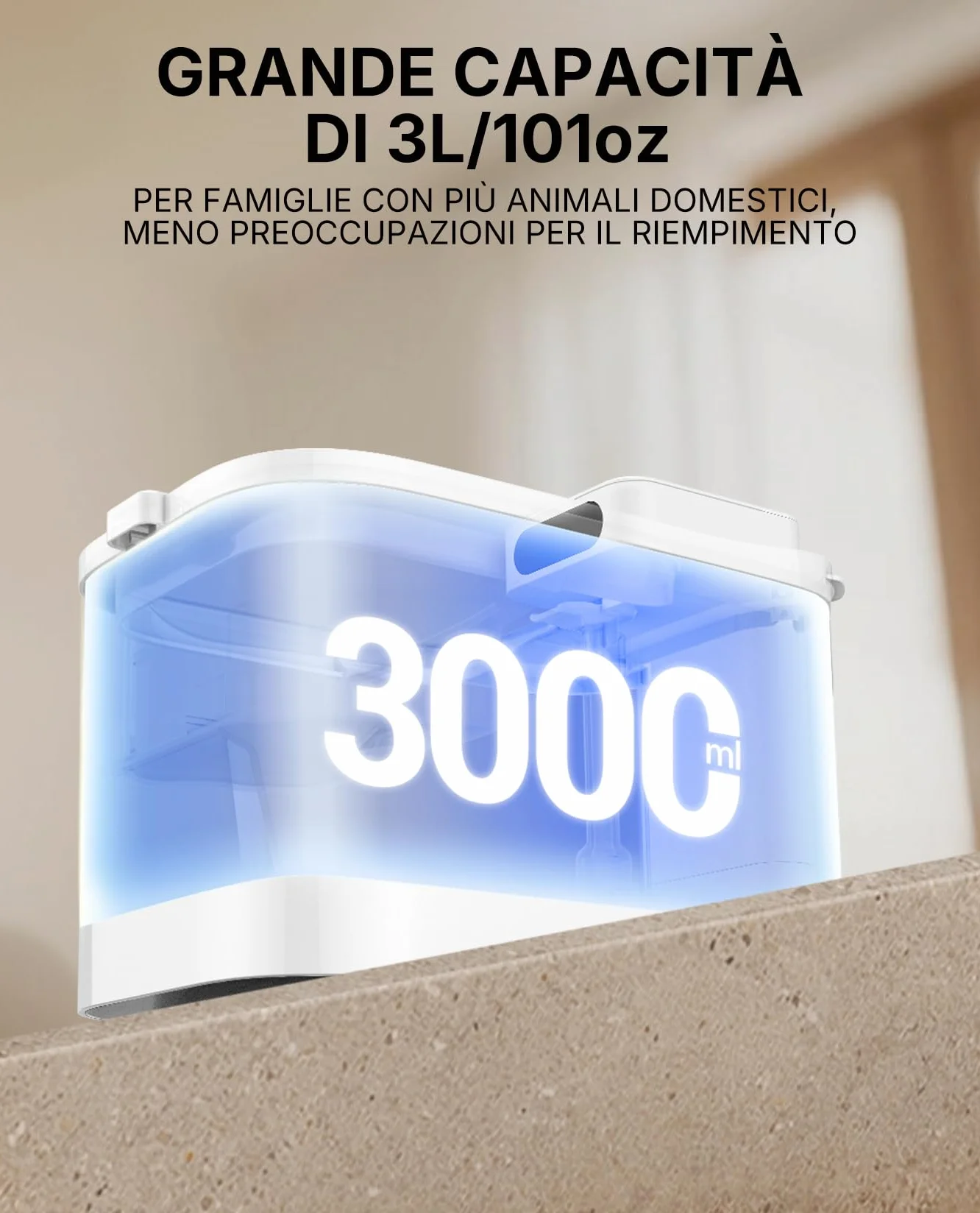 PETKIT EVERSWEET MAX 2 Fontanella per Gatti Senza Fili, 3L Fontana per Gatti con Sensore, Lavabile in Lavastoviglie, 25dB Ultra Silenziosa, Controllo App Intelligente, 5000 mAh Grande Autonomia