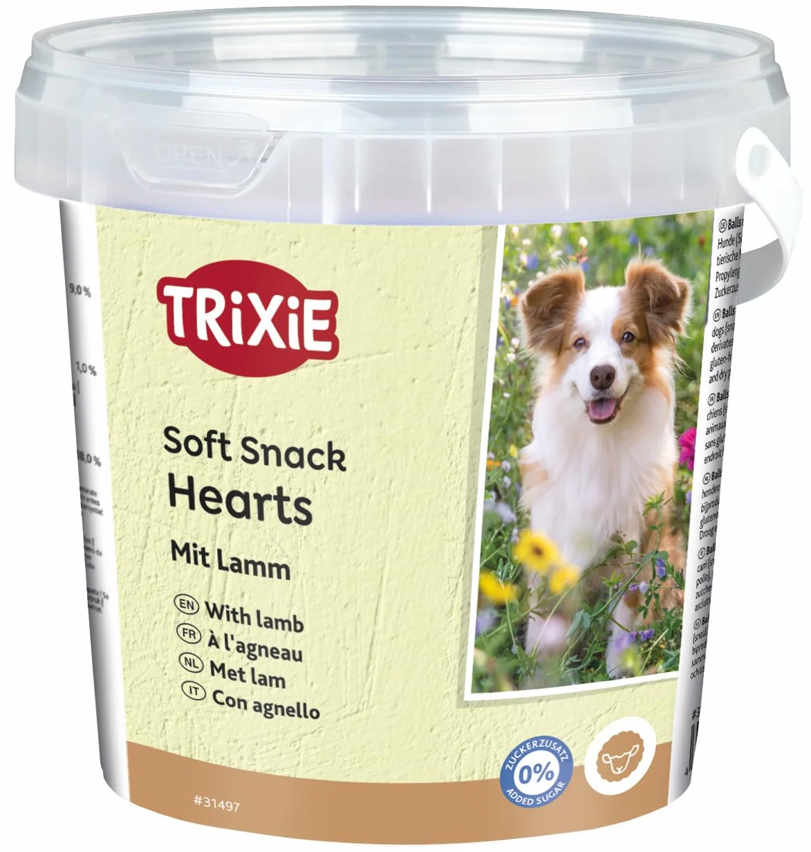 Morbido snack Soft snack Happy Hearts, Agnello, 500 grammi