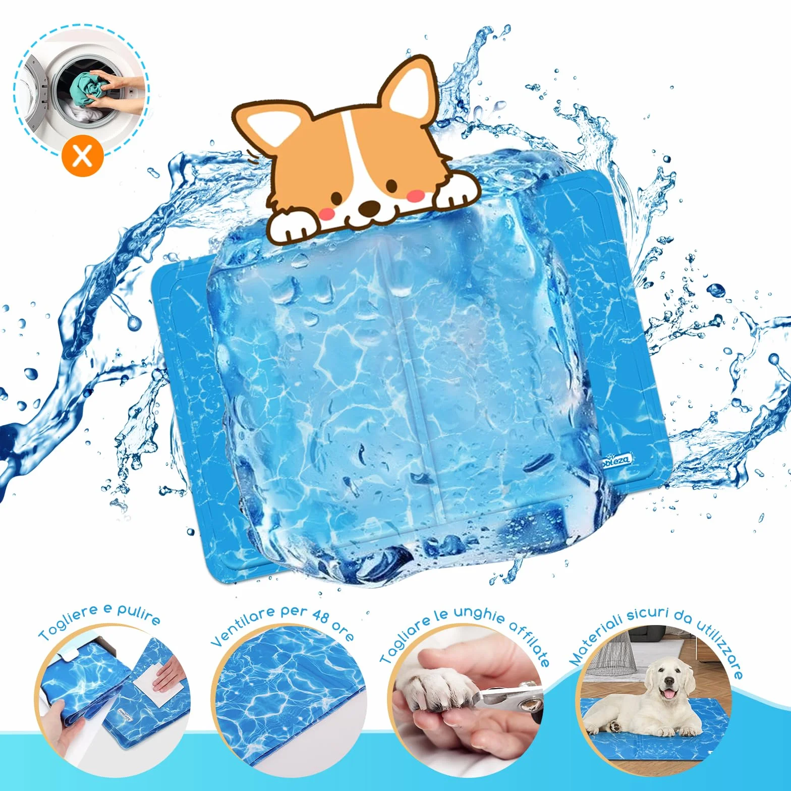 Nobleza Tappetino Refrigerante in Gel per Cani 65x50 cm M