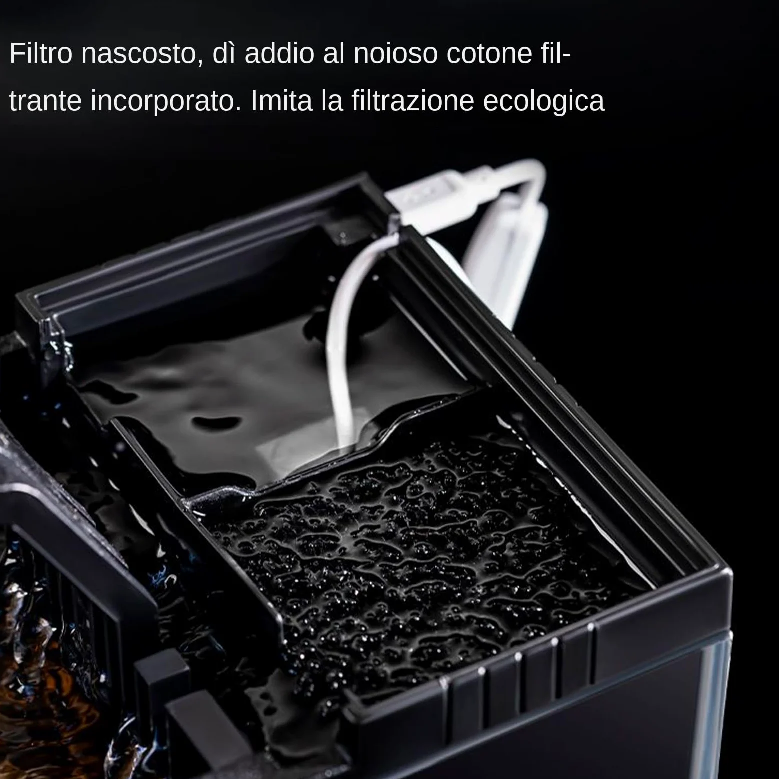 Desktop Aquarium Set - Mini serbatoio di pesce, di filtro per l'acqua avanzato | Acquario illuminato a LED, decorazione acquatica elegante compatta con operazioni silenziose per soggiorno