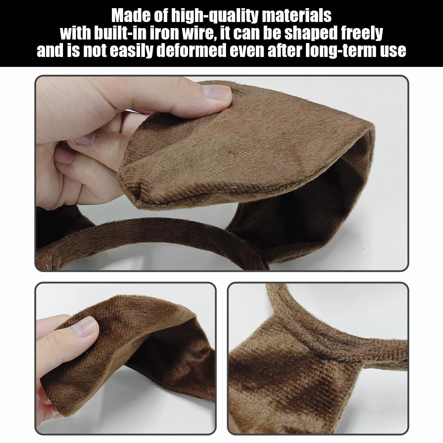 1 Fascia per La Testa, 1 Coda, 1 Naso, 1 Papillon E 1 Paio di Guanti Che Nascondono Le Dita, Accessori per Indumenti per Cani, Accessori per Abbigliamento Creativo.