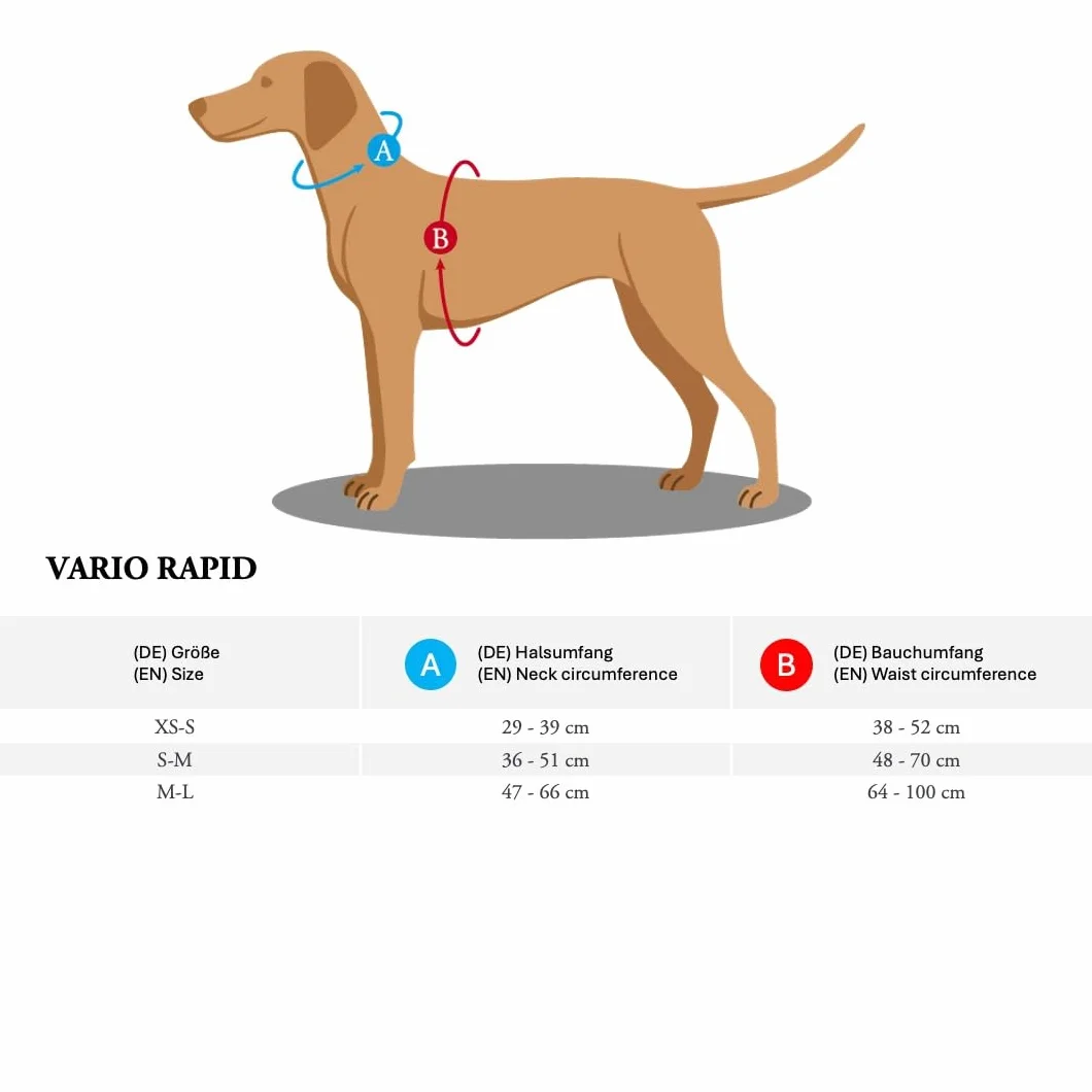Hunter Vario Rapid Imbracatura anti-panico per cani in nylon aderente resistente agli strappi