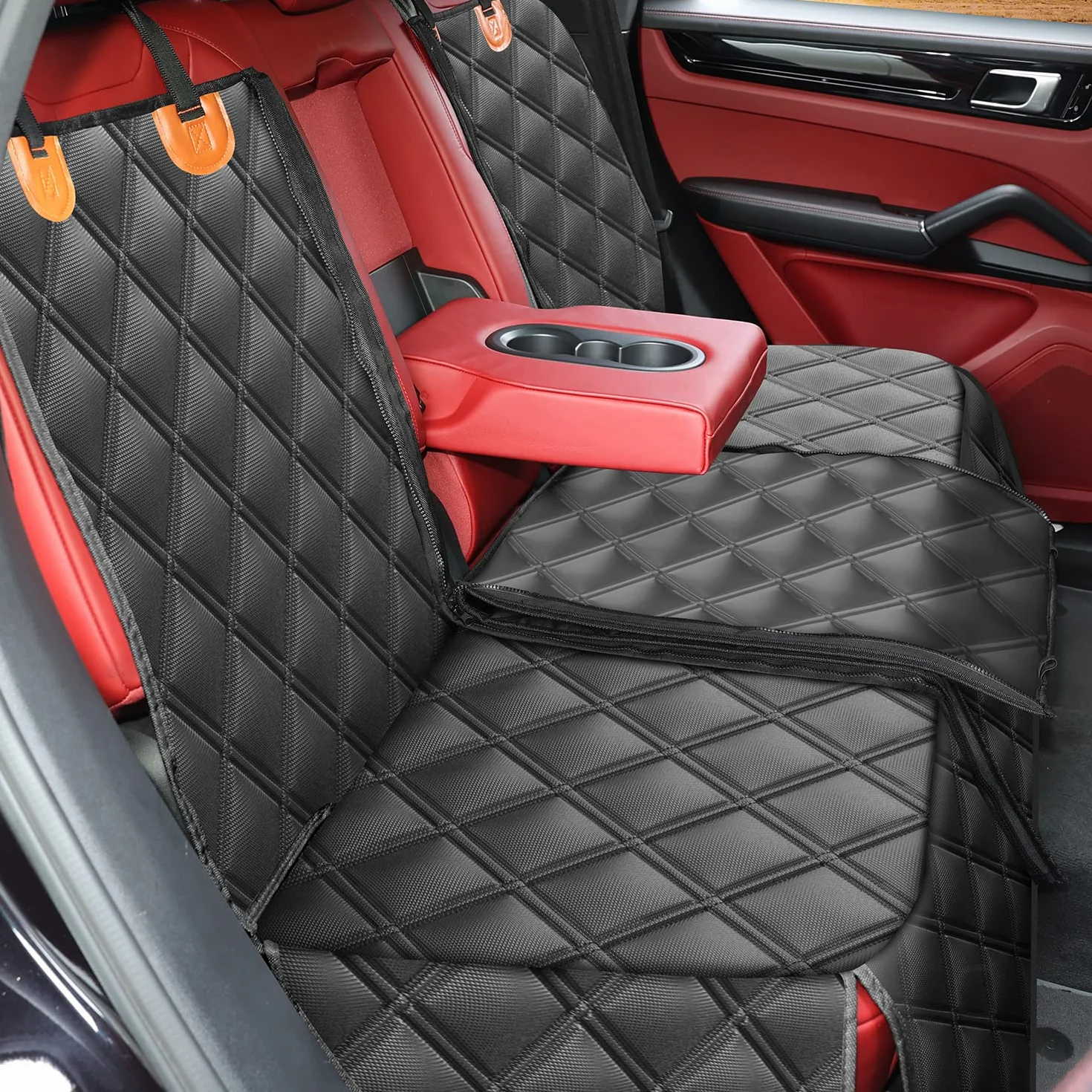 Coprisedile Auto per Cani Staccabile Antiscivolo Antigraffio Telo Sedili Posteriori 135x58x45 cm