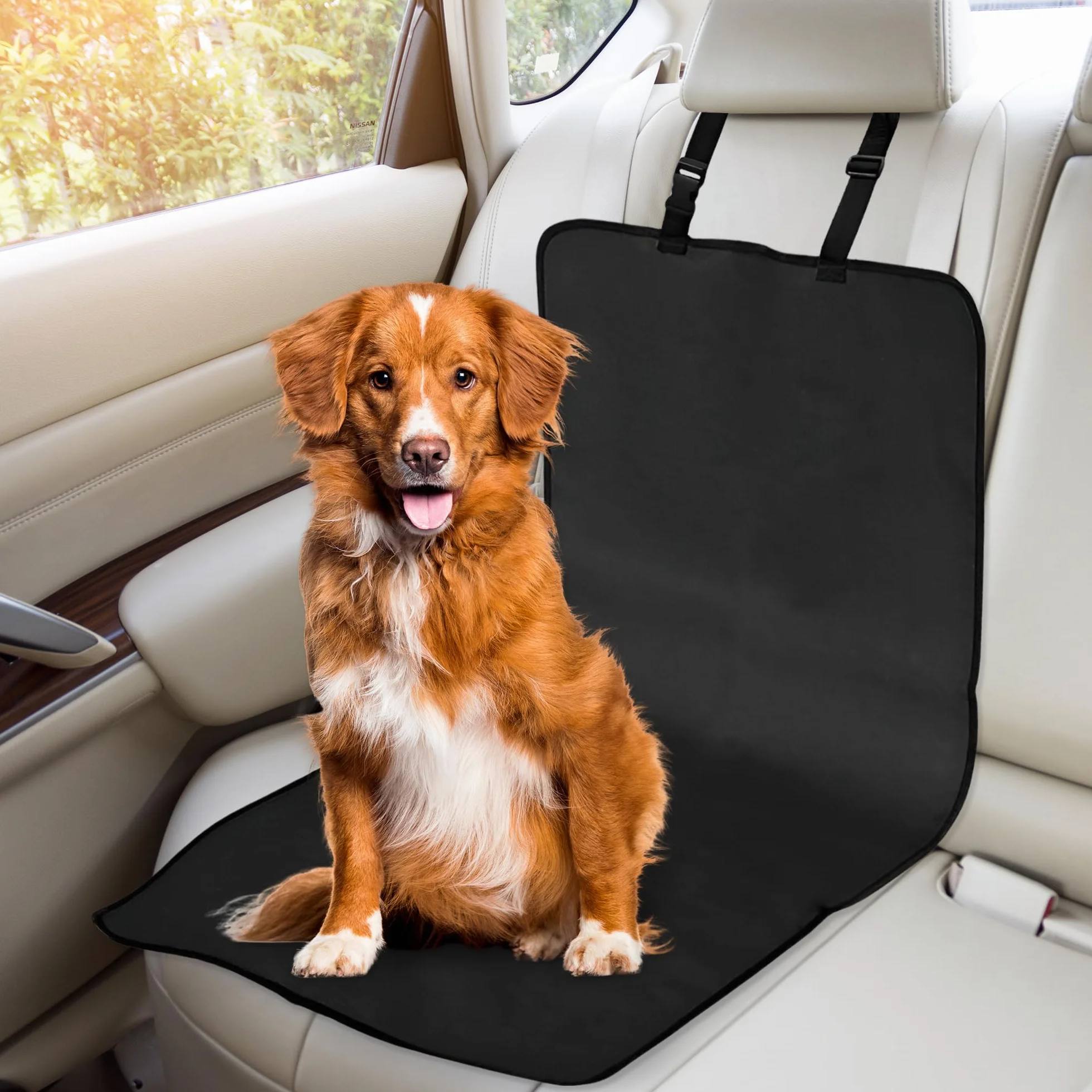 GreatDreams® Coprisedile per cani - Coprisedile impermeabile e resistente per cani - Protezione per auto per cani - Universale per SUV - Camion - Sedile singolo anteriore - 105 cm x 50 cm.