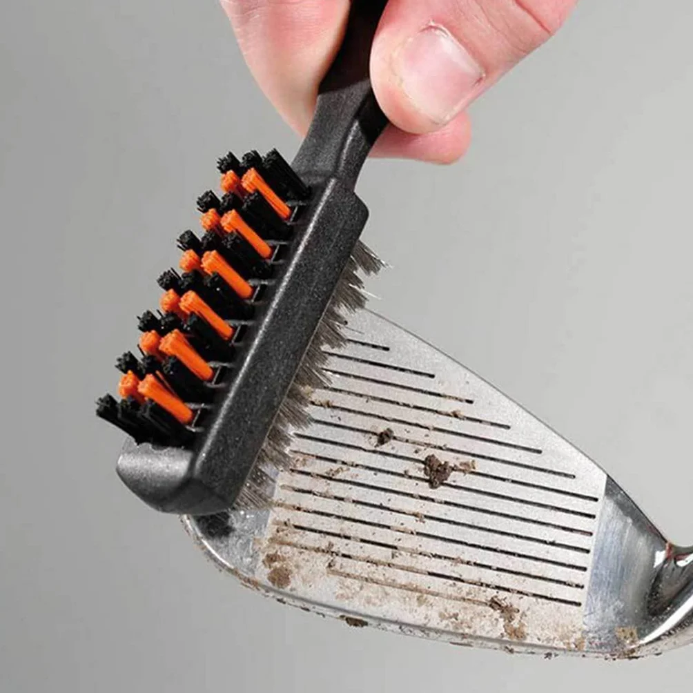 Double Side Golf Brass Nylon Club Head Cleaner Brush Cleaning Tool Kit