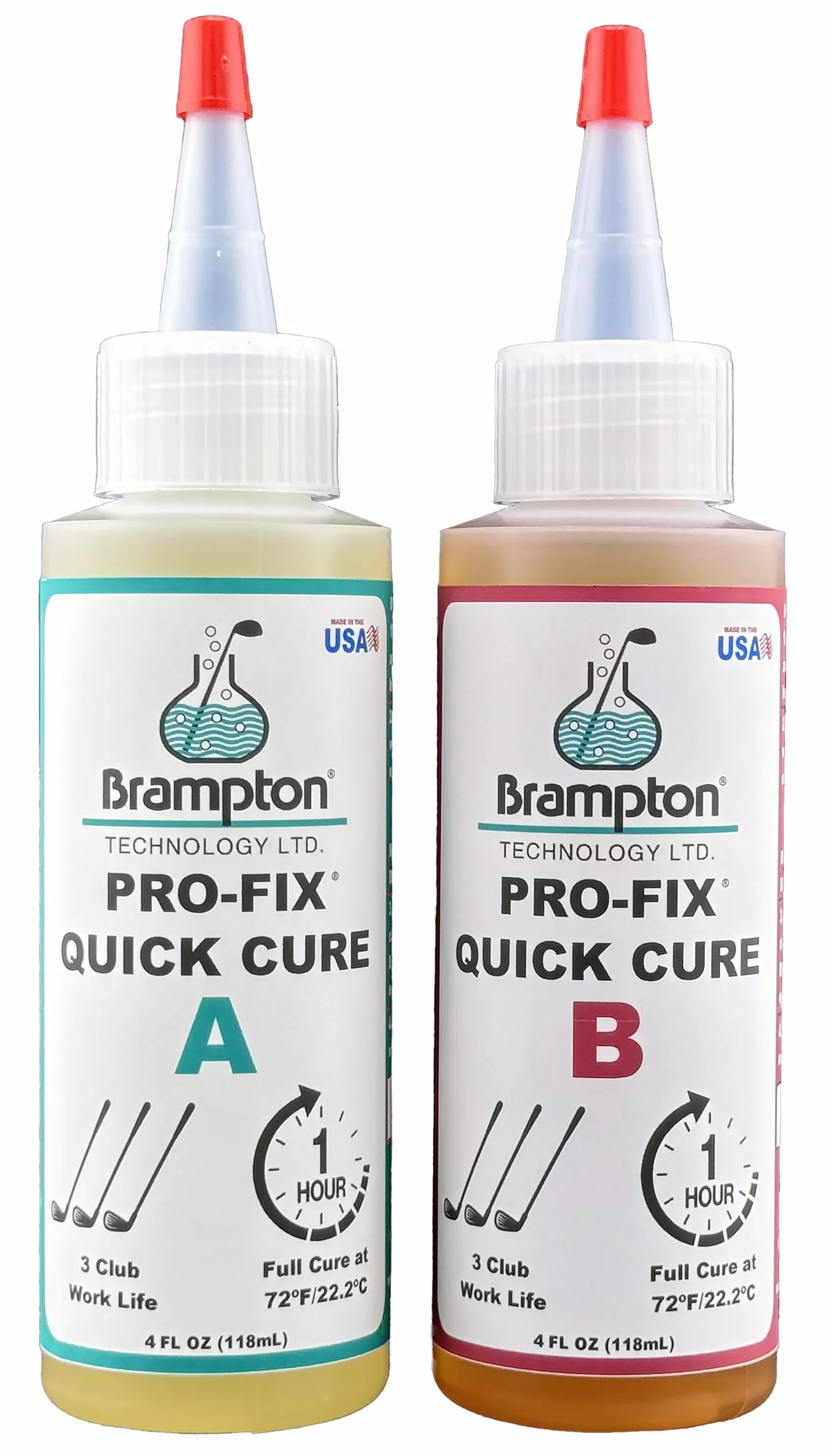 Brampton PRO-Fix Quick Cure - Resina epossidica per Mazze da Golf in 30 Minuti - Resina epossidica per Tutti Gli Alberi da Golf, Teste di Golf, Driver, Putter e Ferri da Stiro - Progettato per