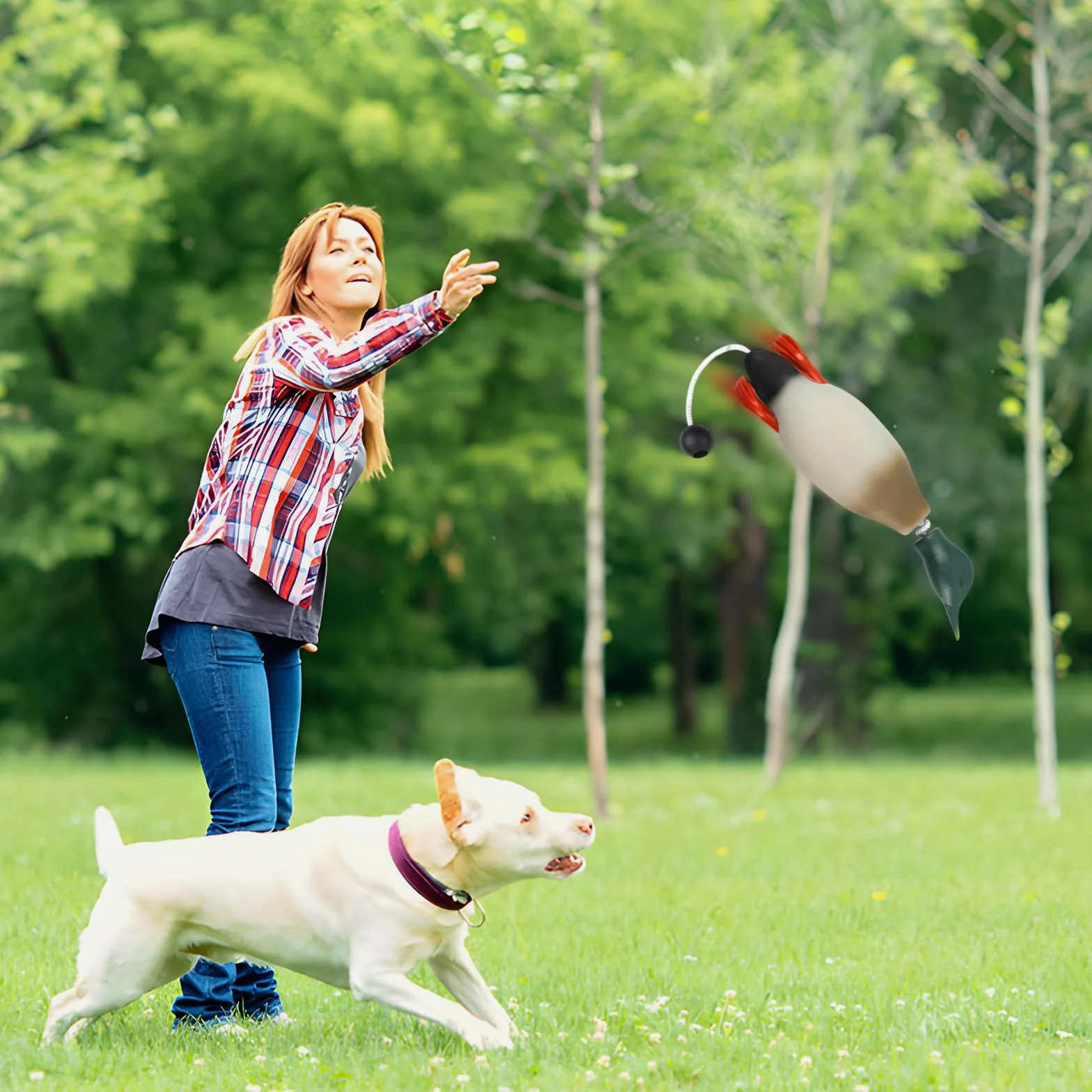 Dog Training Dummy,Dummy per Cani,Accessori per Cani da Caccia,Paraspruzzi Fittizio di Allenamento Cane,Gioco Galleggiante per Il Riporto e l'allenamento in Acqua (Anatra con Piedi)