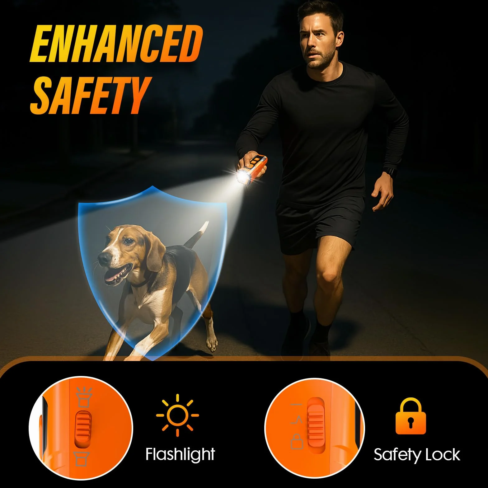 YUYQA Dog Bark Deterrent Device- 3X Ultrasonic Anti Barking Emitters,6 Modes 23 FT Range–Barks No More Indoors Outdoors Behavior Correction Rechargeable,Compact,Safe, Humane Training for Dogs