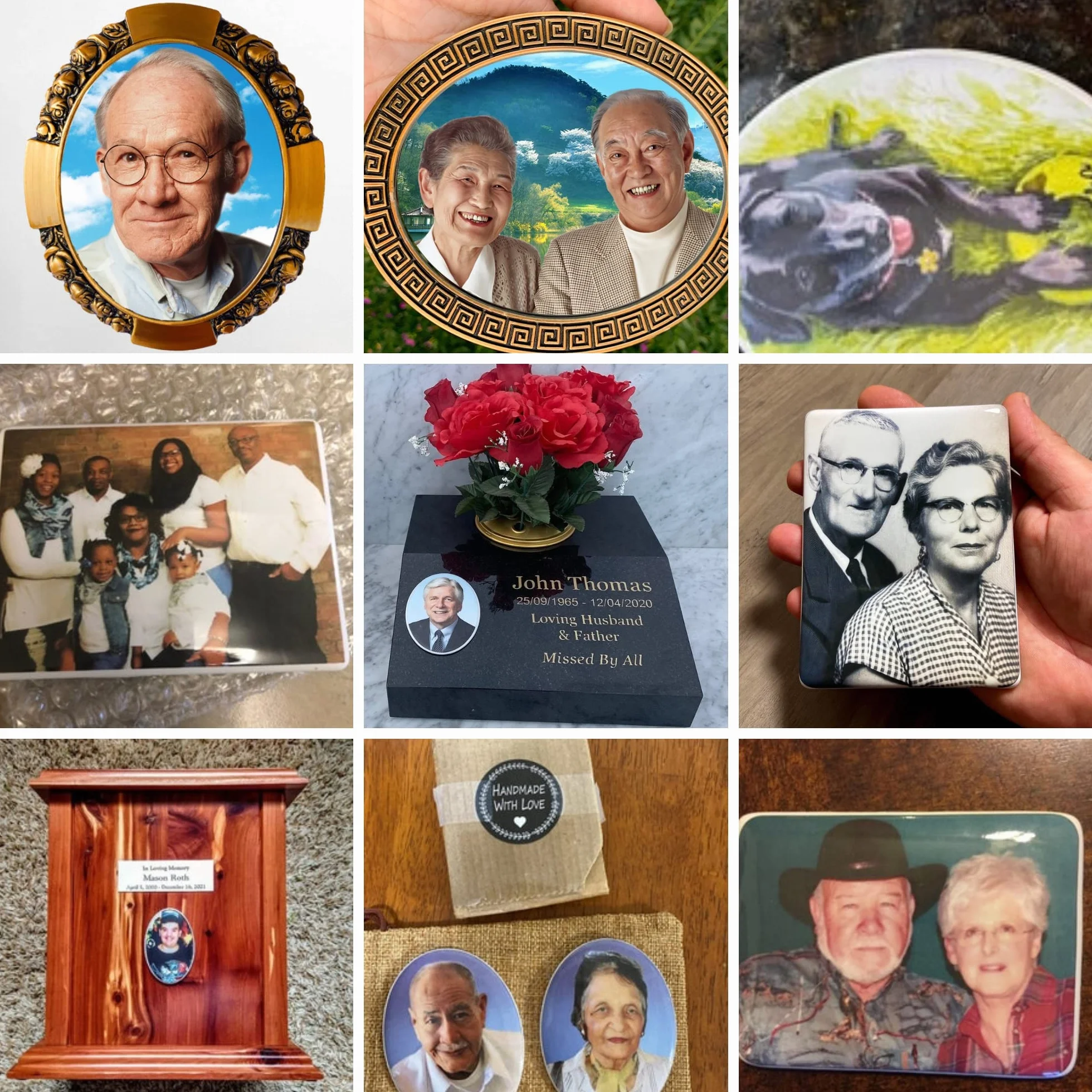 Personalizowana Plakietka Ceramiczna Bethel Foto na Nagrobek 8x11 cm - Odporna na UV i Wodoodporna