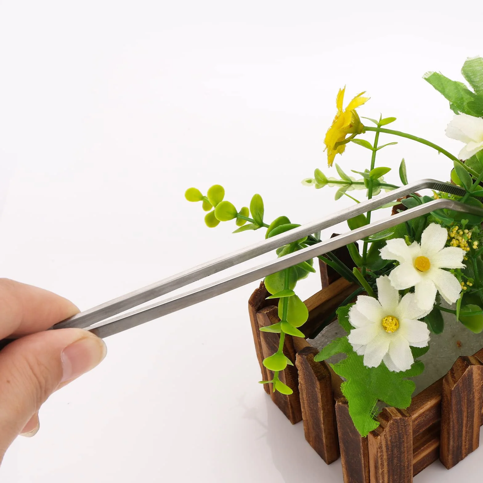 Set di pinzette per acquari in acciaio inossidabile 27cm cobee - 2 pinzette dritte e curve per acquario terrario aquascape