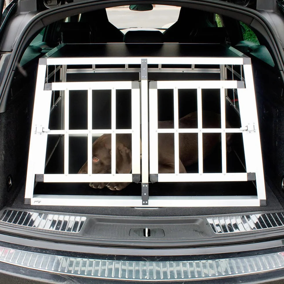 Box per cani in alluminio, per il trasporto di cani, in alluminio, per il trasporto di cani, 89 x 69 x 50 cm