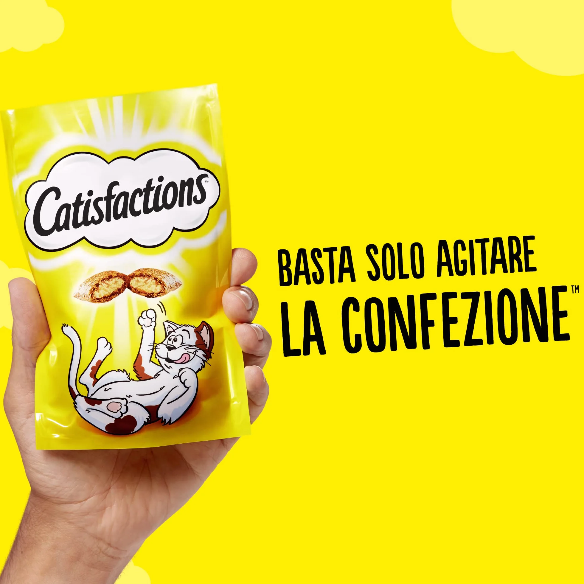 Catisfactions, Snack per Gatto, con Irresistibile Erba Gatta, 6 Confezioni da 60g, Verde, 60 g (Confezione da 6)