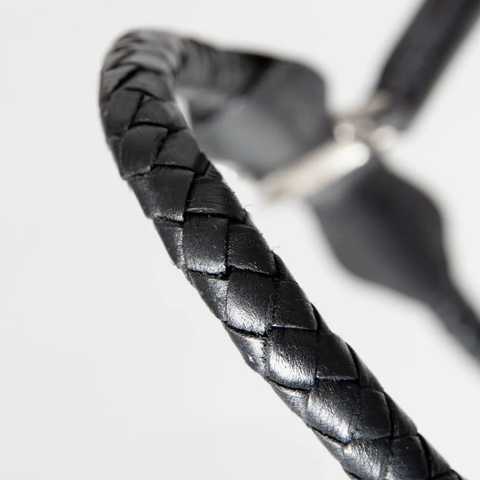 PFIFF 102922 Trenza - Cavezza in Pelle, Intrecciata, Colore: Nero