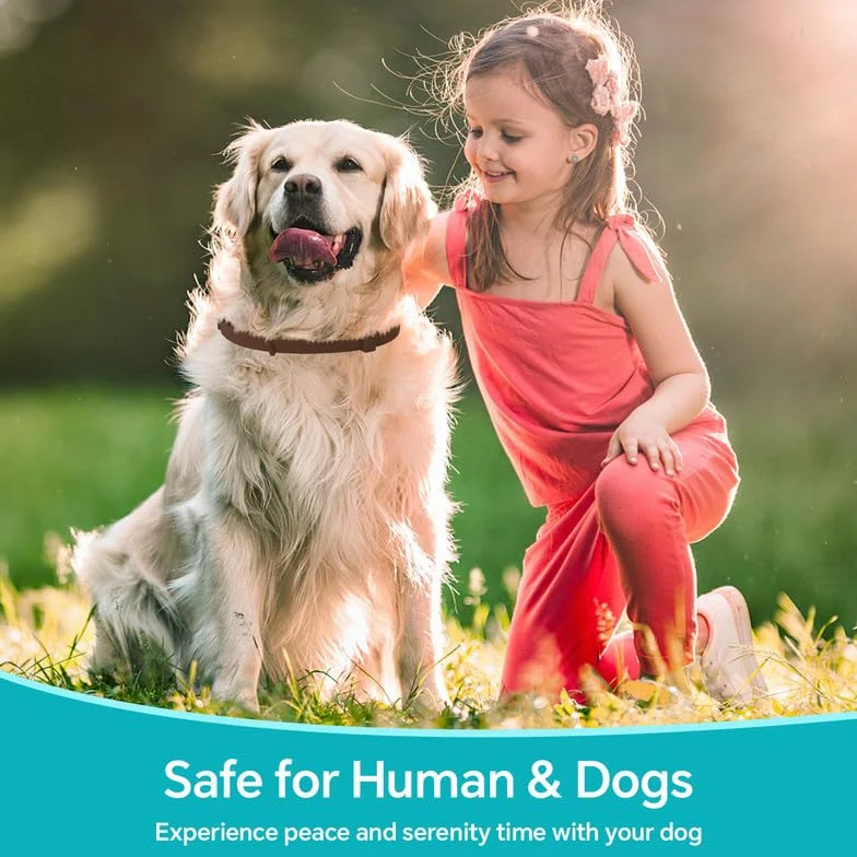WEALLIN Collare Calmante Anti-Ansia per Cani, Impermeabile, Feromoni Naturali 60 Giorni, 2pz Marrone