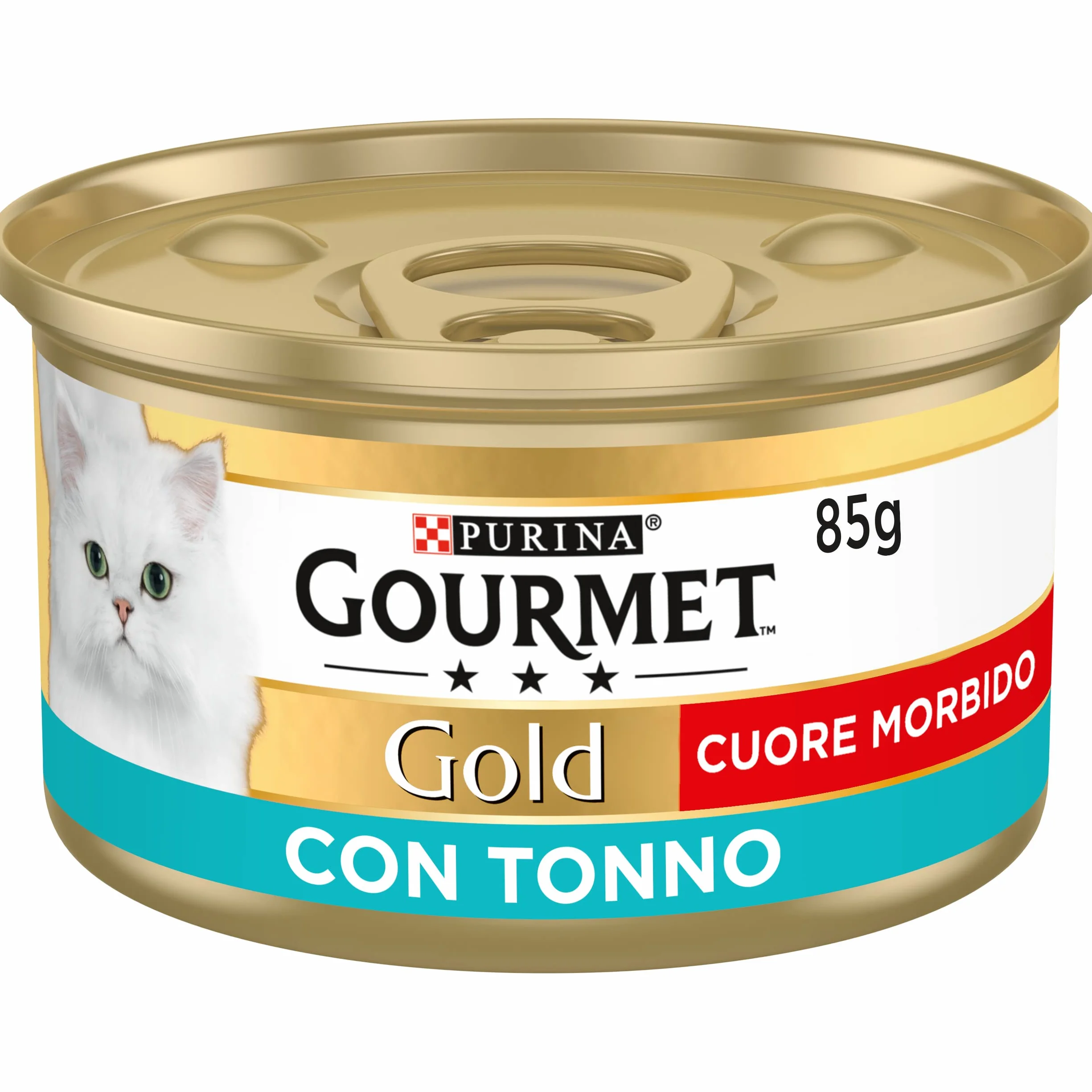 GOURMET Gold Cuore Morbido Cibo Umido per Gatti Adulti con Tonno 24 Lattine da 85g