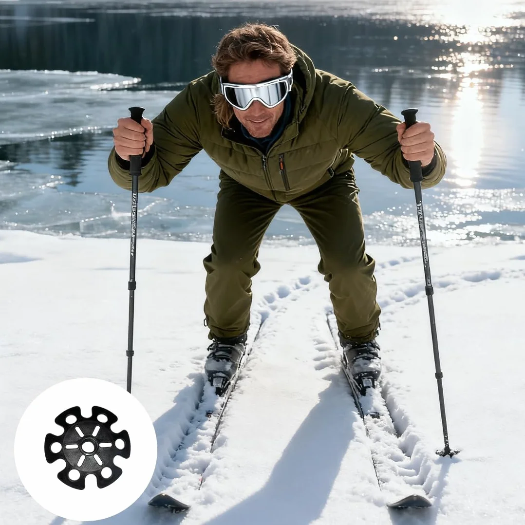 Cestini da Neve per Bastoni da Trekking Gomma Ricambi Protezione Punte Antineve Antifango 10 Pezzi