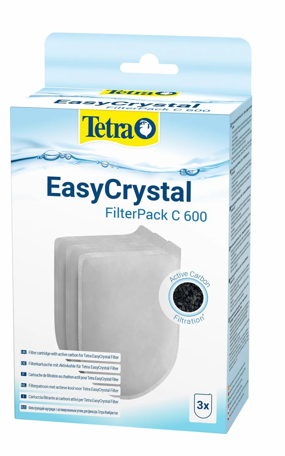 Tetra Easycrystal Filterpack C/Carbone - Confezione da 3 da 138 gr