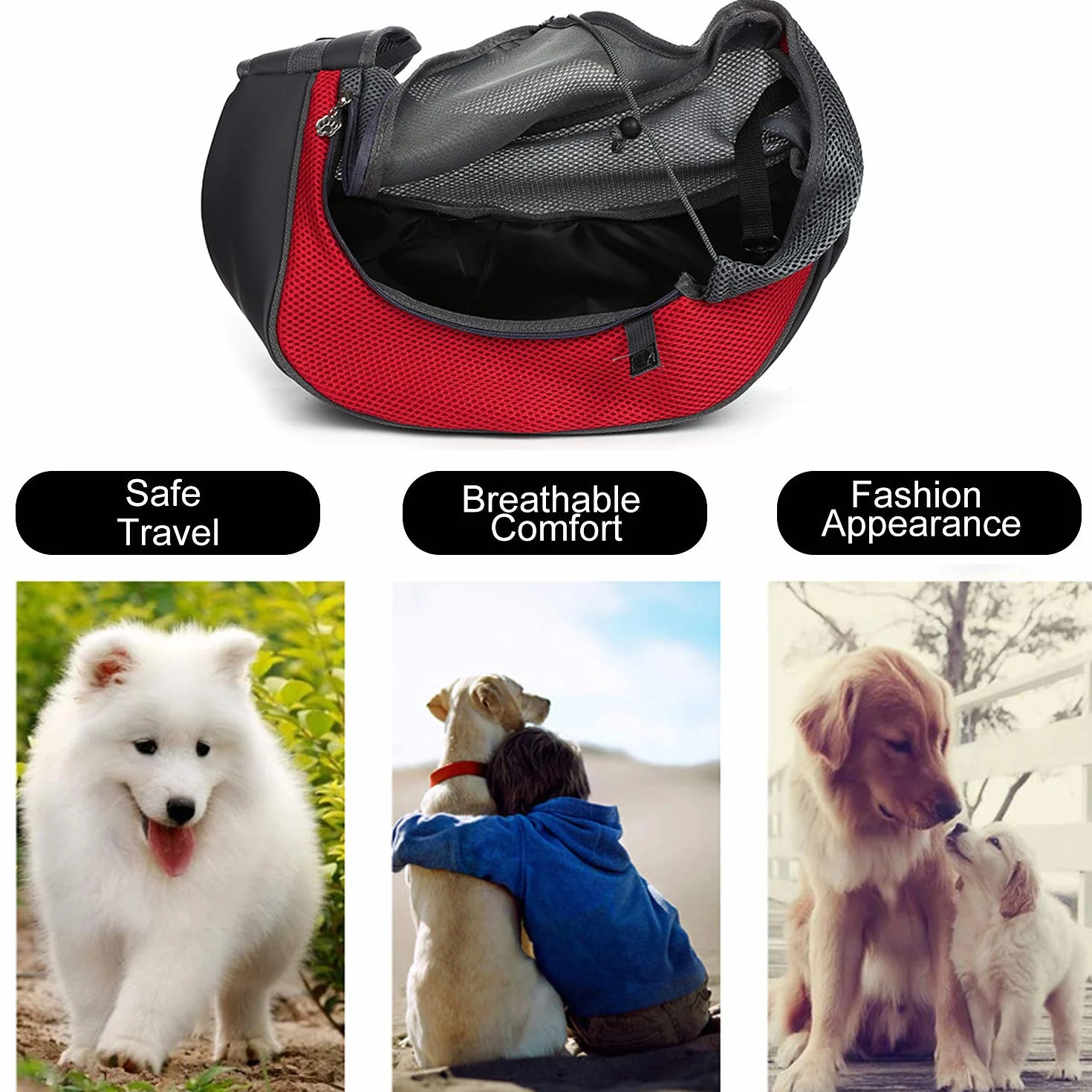 Borsa da Viaggio per Cani Trasportino Tote Spalla Zaino per Piccola Animale Domestico Gatto Cucciolo 2.5kg