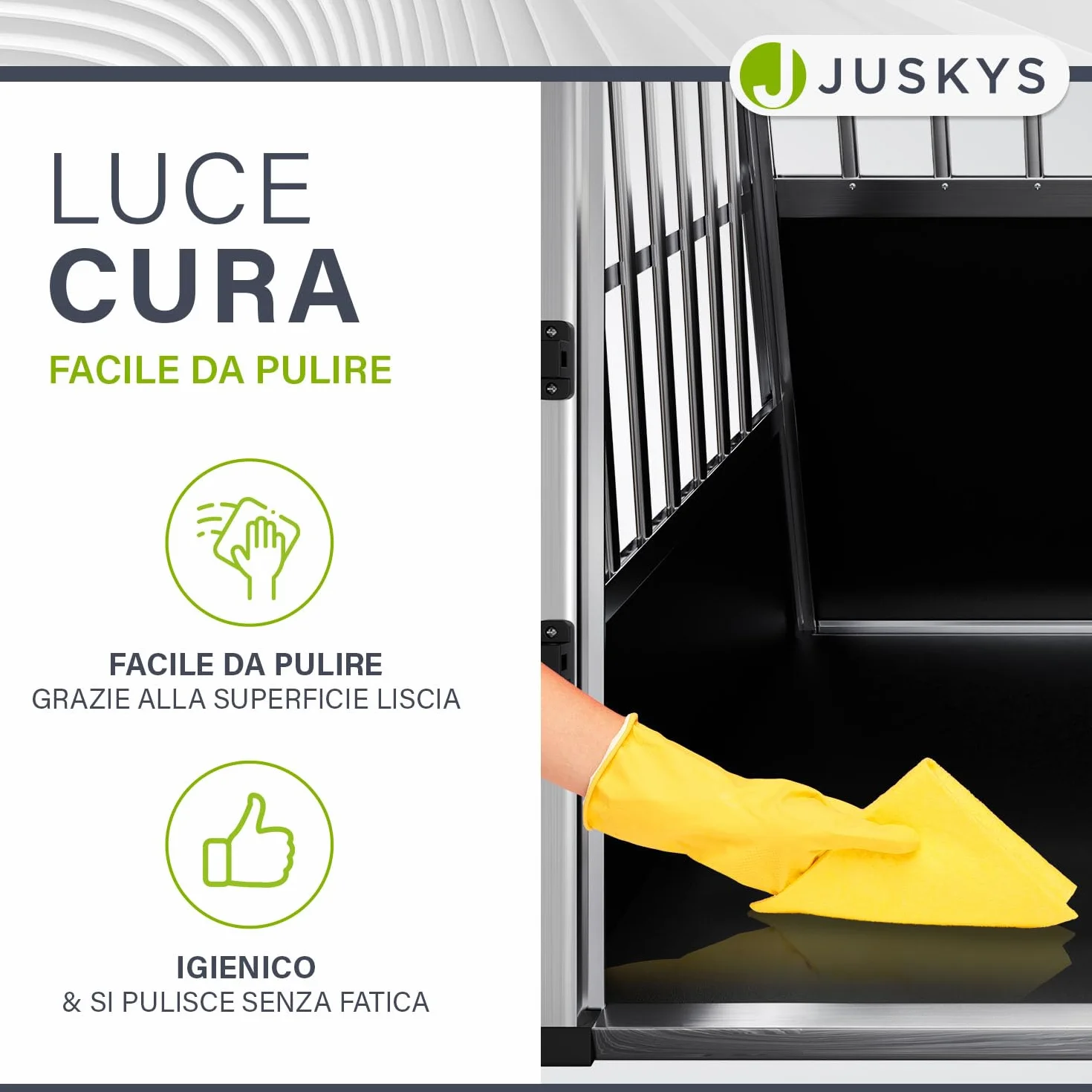 Juskys Box per trasporto cani in alluminio XL, 96x90x71 cm - Gabbia auto robusta e facile da pulire, con porta a griglia e serratura
