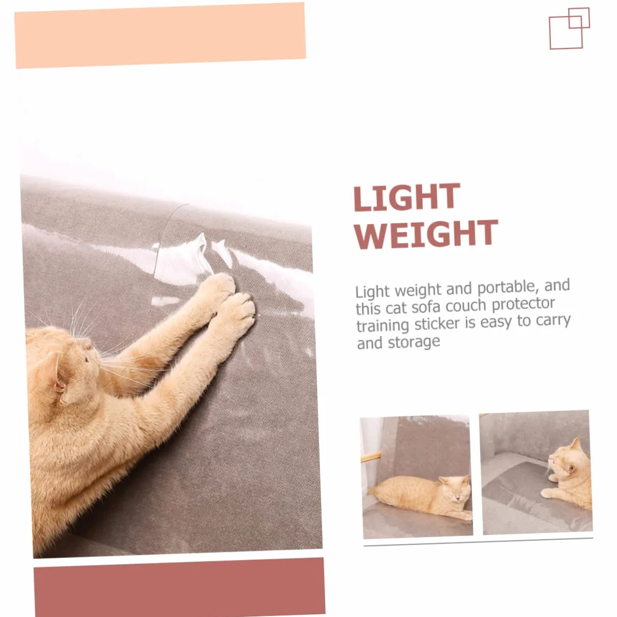 VANZACK 20pezzi Cat Scratch Couch Patch Protezione AntiGraffio per Divano e Mobili Pellicola Adesiva Trasparente per Cat Scratch