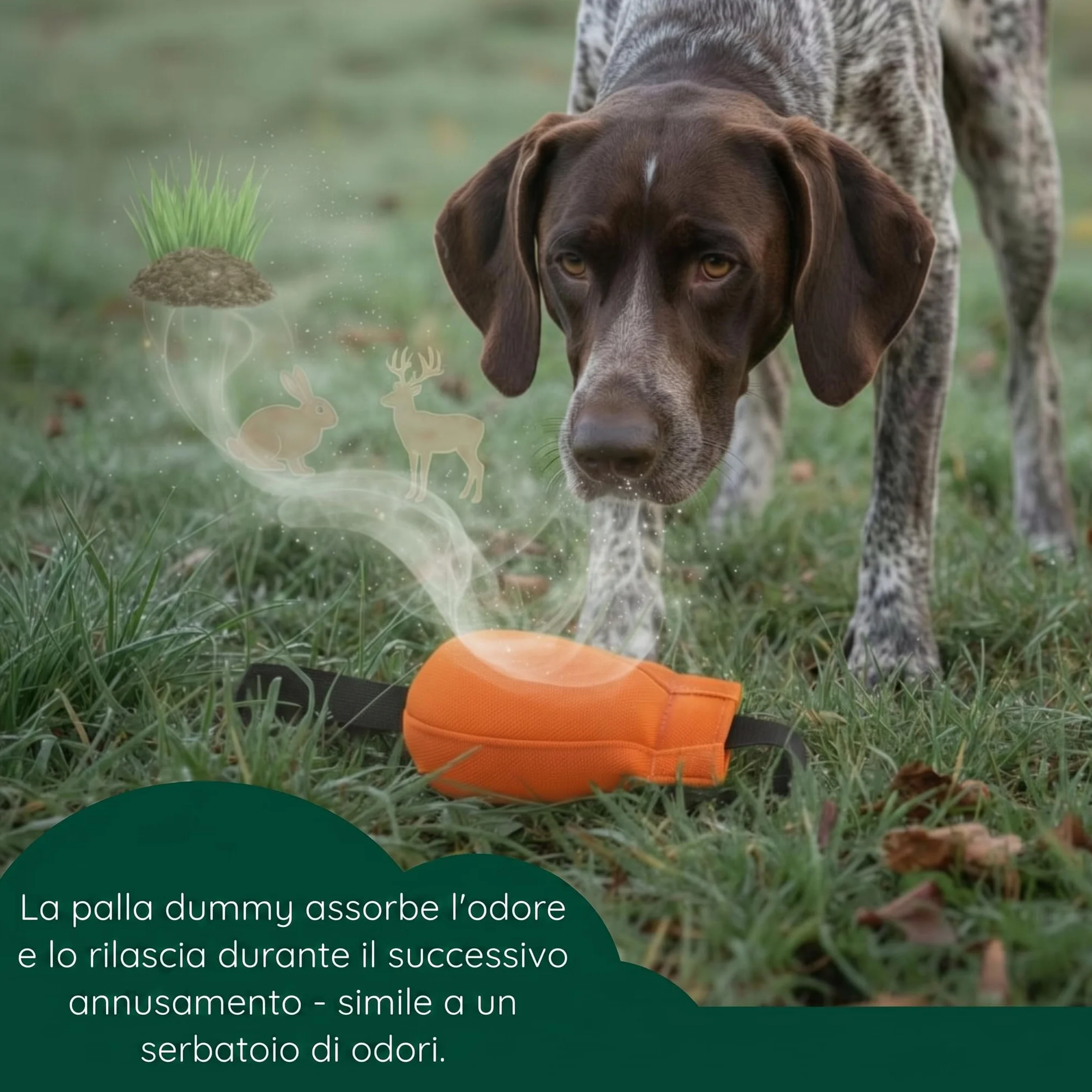 Romneys Dummy Ball SpeedUp! | 150 g | con nastro extra lungo (arancione)