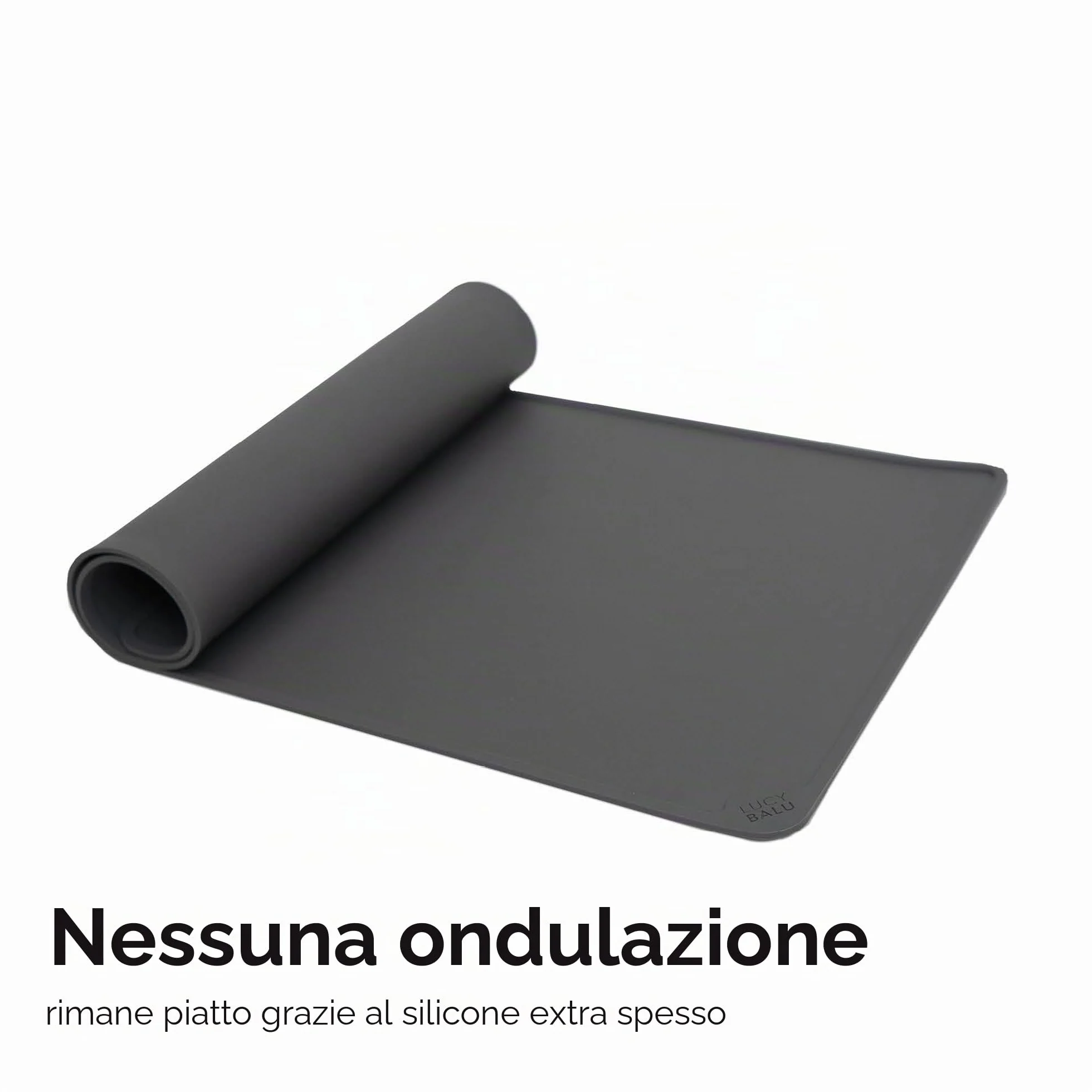 LucyBalu® Square XL Tappetino antiscivolo in silicone I Antracite