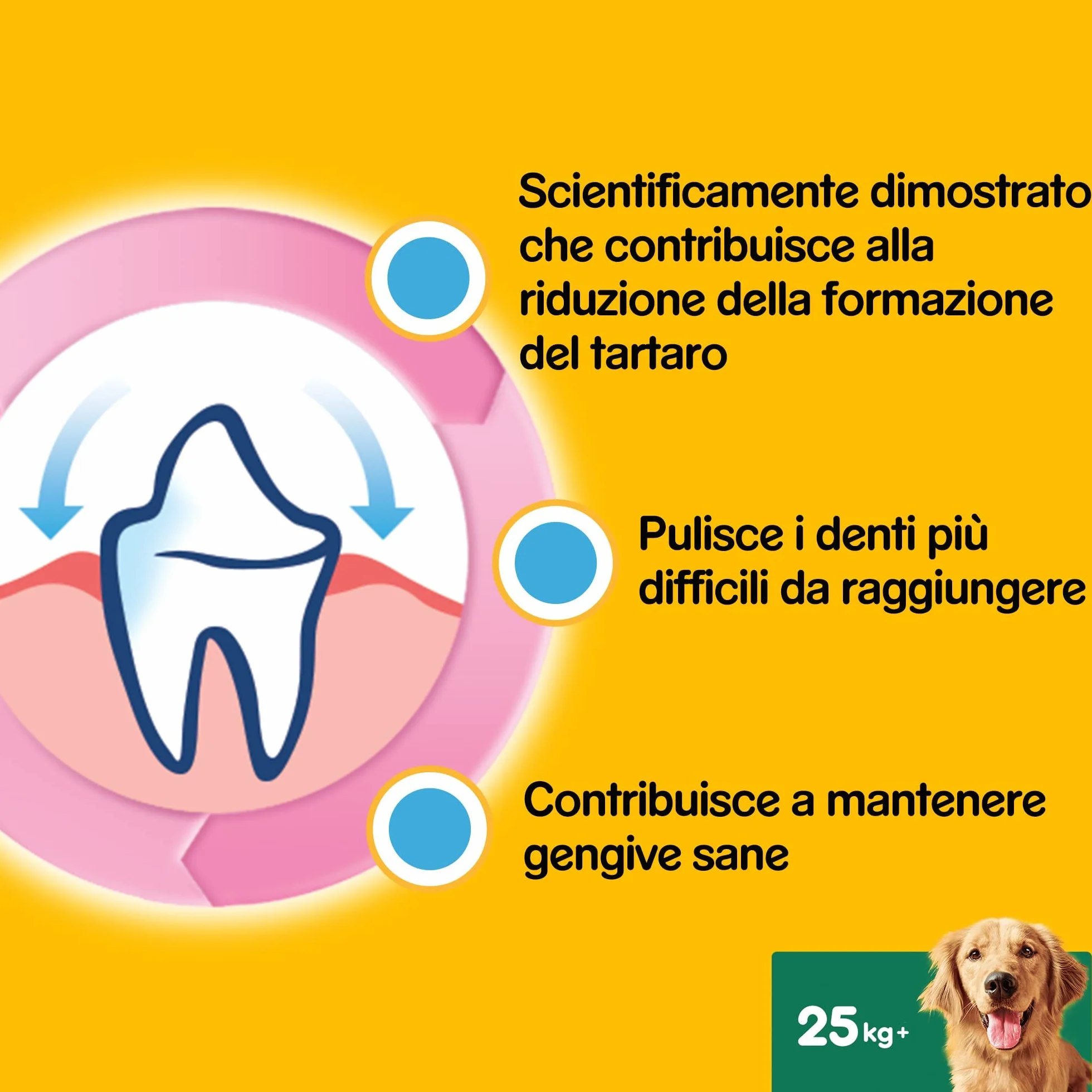 Pedigree Dentastix Snack per la Igiene Orale (Cane Grande +25 kg) 270 g 28 Pezzi - 4 Confezioni da 28 Pezzi (112 Pezzi totali)