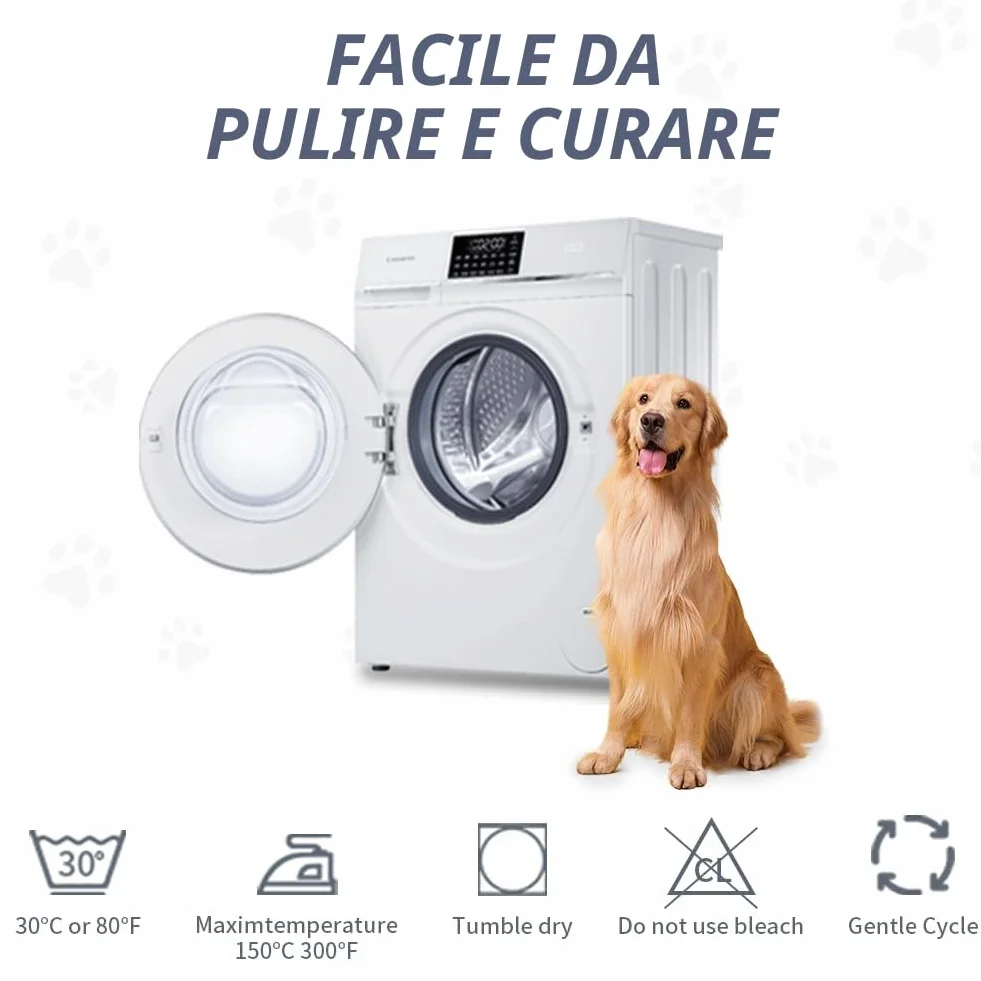 Copridivano Impermeabile per Cani Antiscivolo 3 Posti 132 x 208 cm Crema