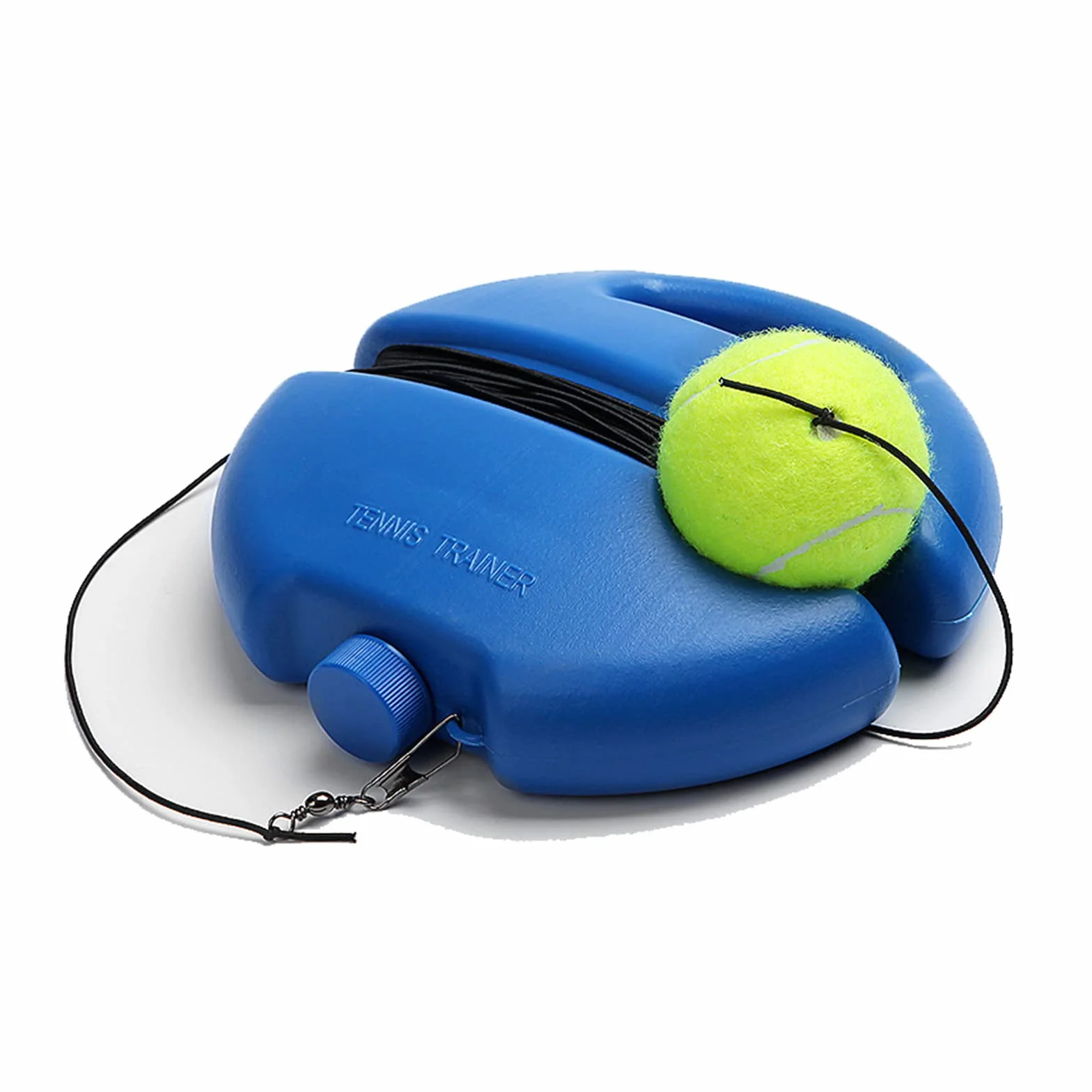 Allenatore di Tennis con Palla Elastica - Strumento di Rimbalzo per Principianti, Bambini e Adulti 1 Pezzo (Blu)