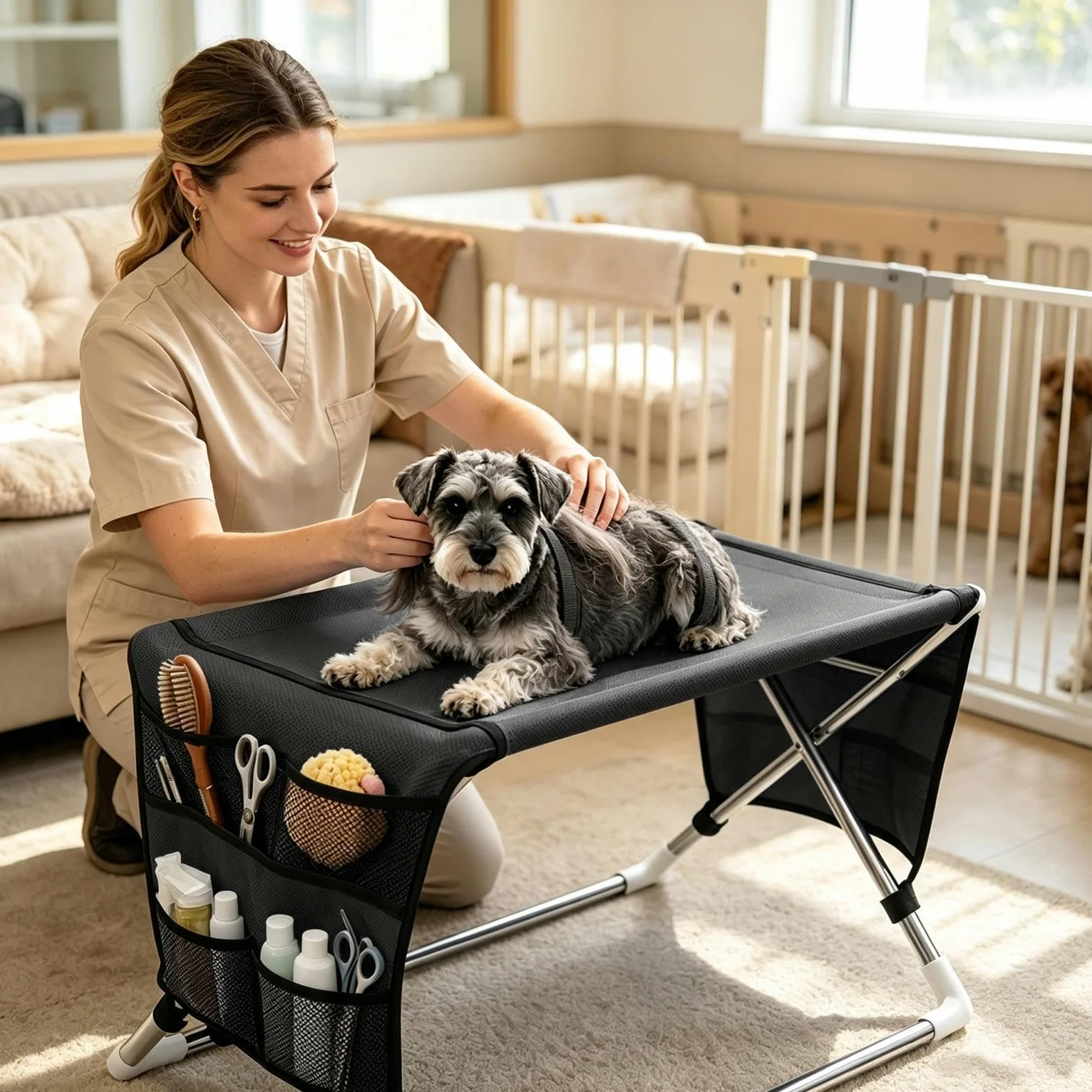 Amaca Da Toelettatura Cani Lettino Sospeso Per Taglio Lavaggio E Cura | Amaca Lettino Cuccioli Bagno per Casa Dopo-Passeggiata Interno Appartamento Soggiorno Bagno Canile Veterinario