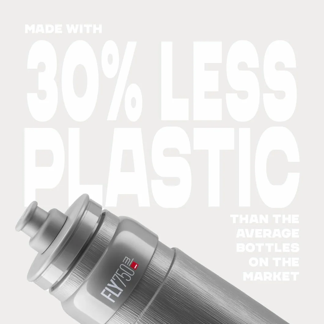 ELITE Fly Tex Borraccia Ciclismo 750ml – Nera – Ultraleggera, Senza BPA, Facile da Spremere