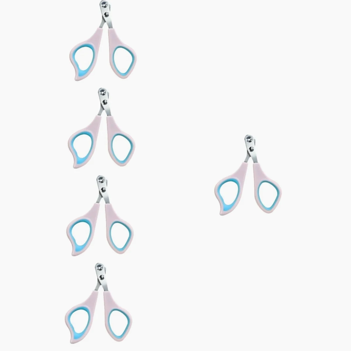 minkissy 5pezzi Tagliaunghie per e Strumento Rifinitura Unghie e Facile Usare Design Antiscivolo Inossidabile e Resistente per Unghie Piccole